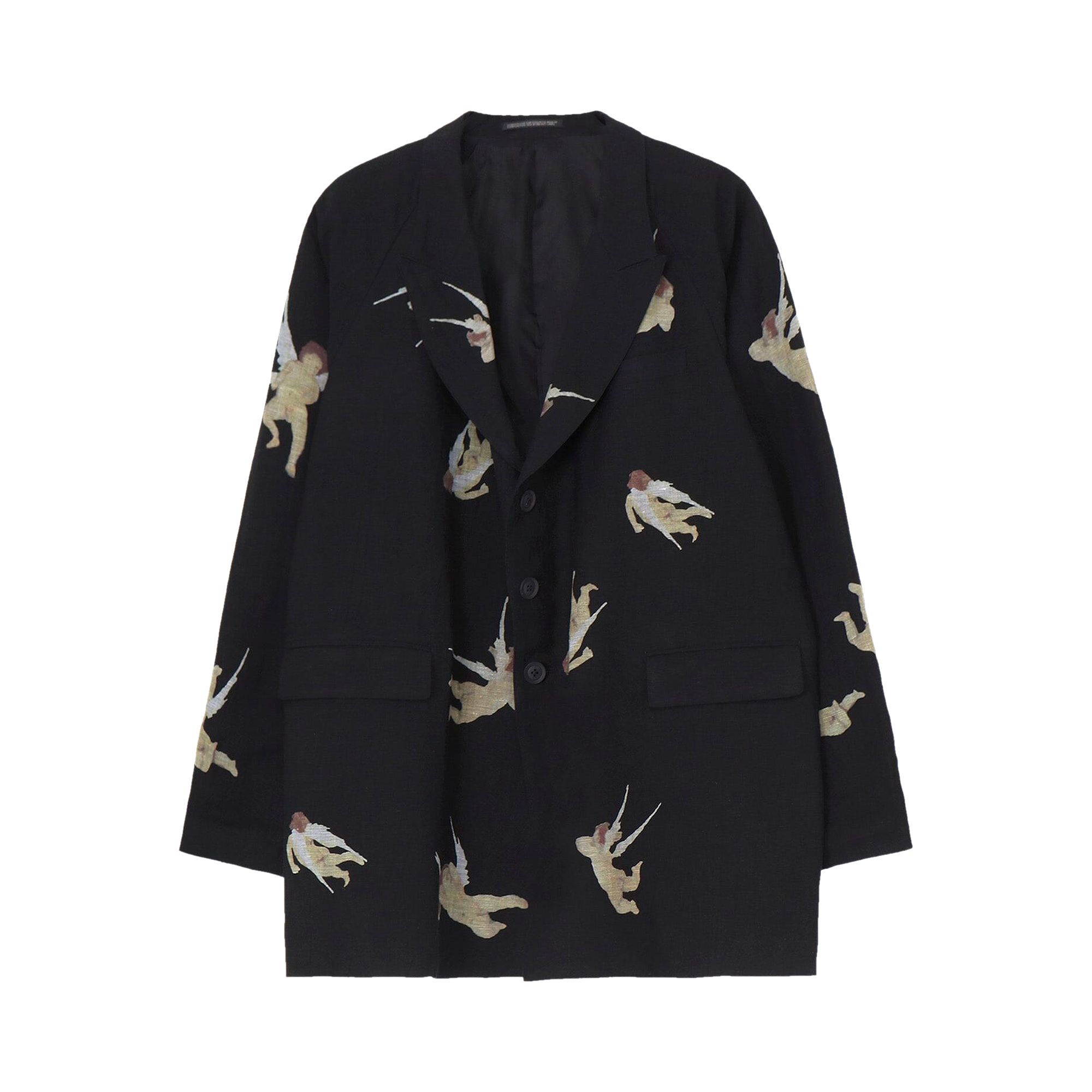 Pre-owned Yohji Yamamoto Angel Pattern Double Front Jacket 'black' | Men's Size 2