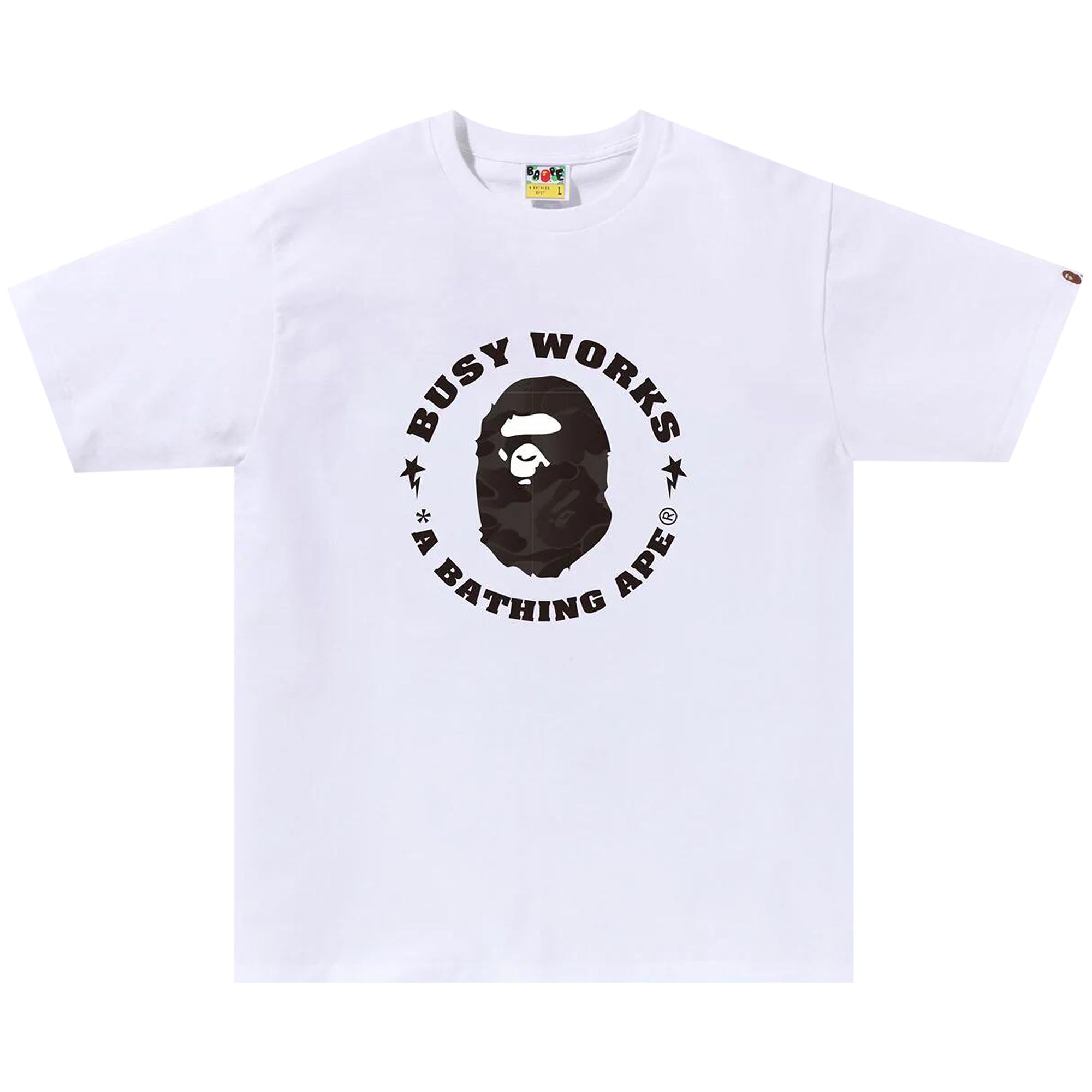 Pre-owned Bape Ink Camo Busy Works Tee 'white' | Men's Size Xxl