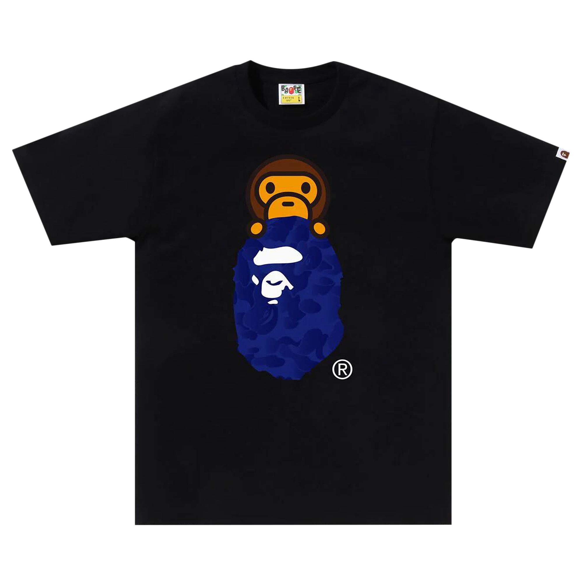 Pre-owned Bape Ink Camo Milo On Ape Head Tee 'black' | Men's Size Xxl