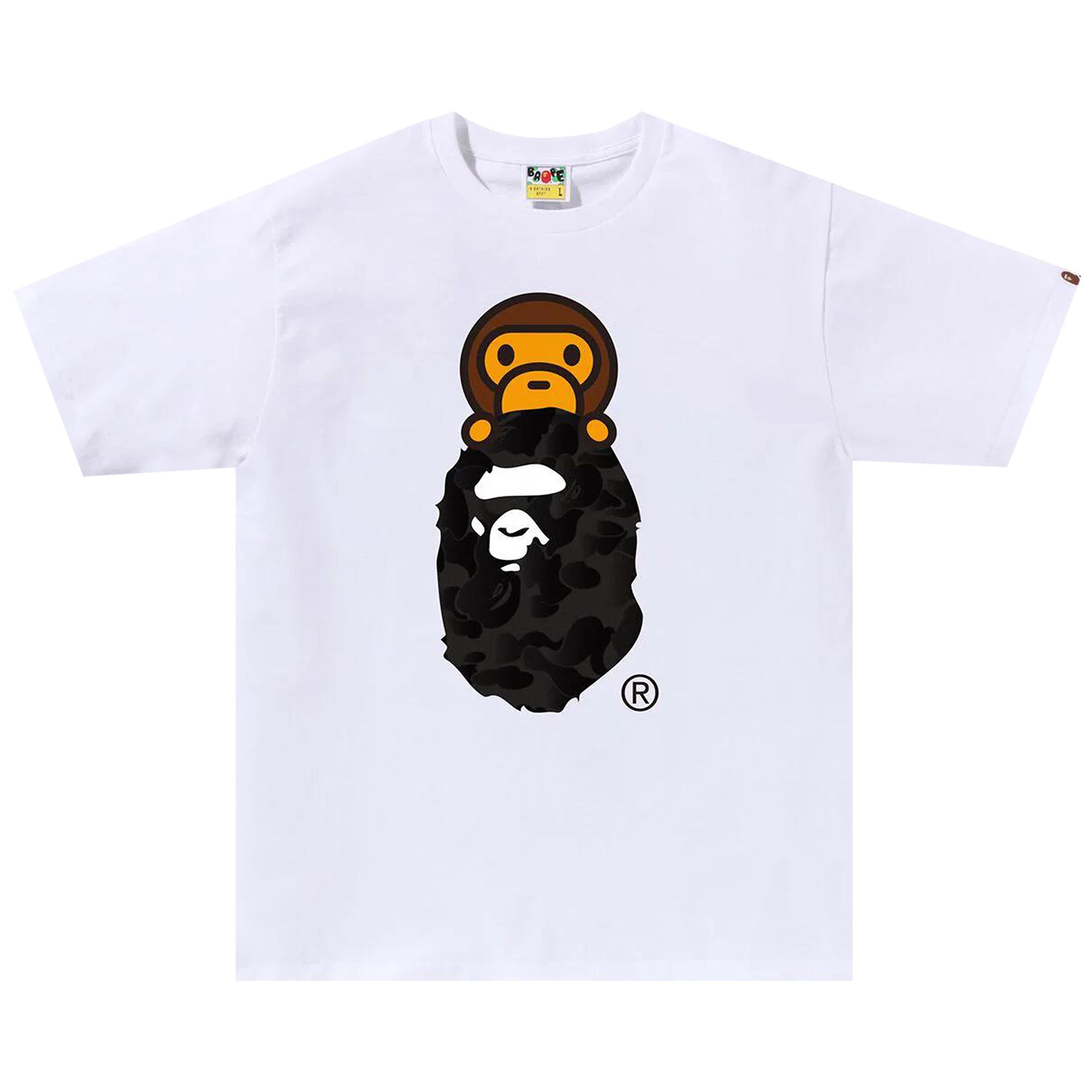 Pre-owned Bape Ink Camo Milo On Ape Head Tee 'white' | Men's Size Xxl