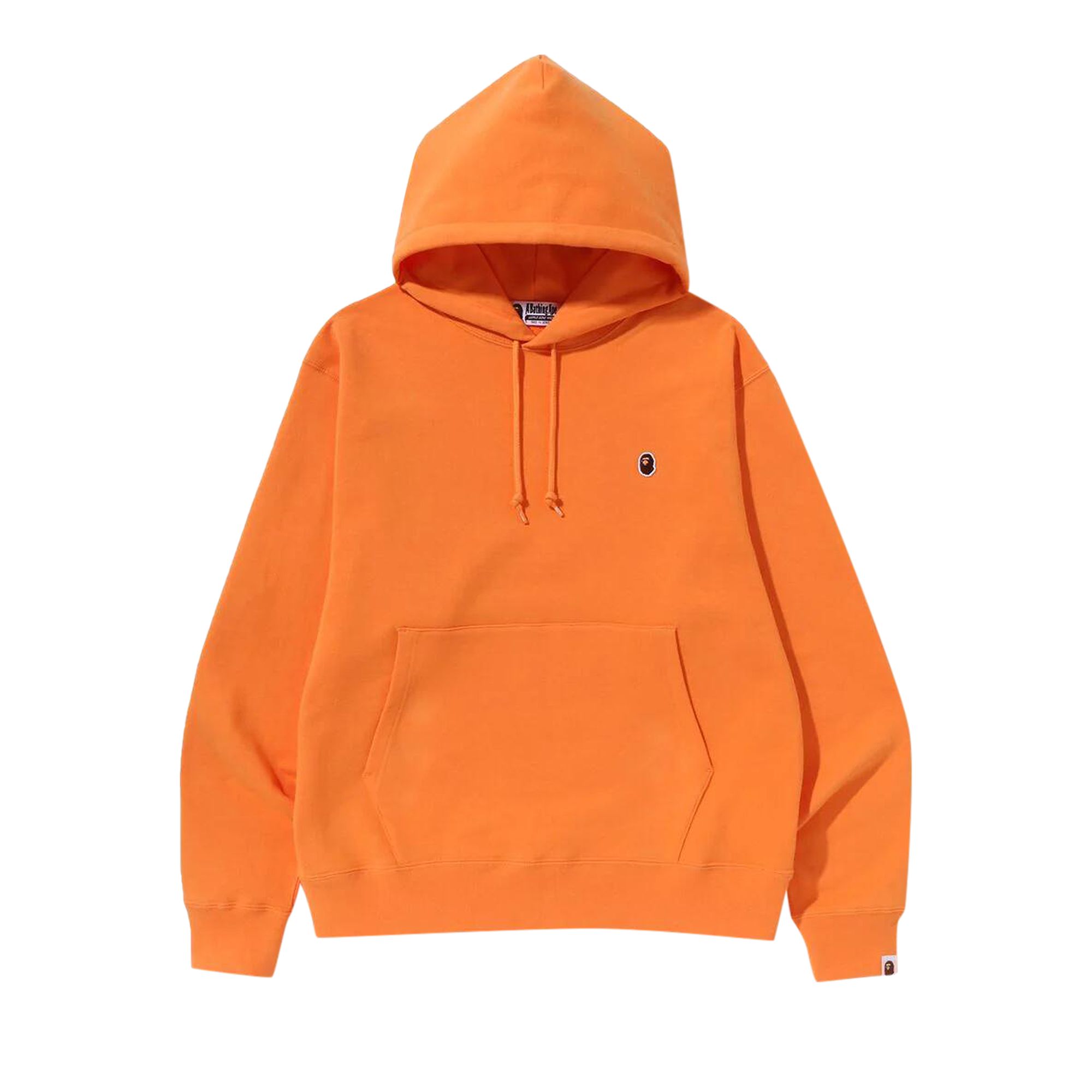 Pre-owned Bape Ape Head One Point Relaxed Fit Pullover Hoodie 'orange'
