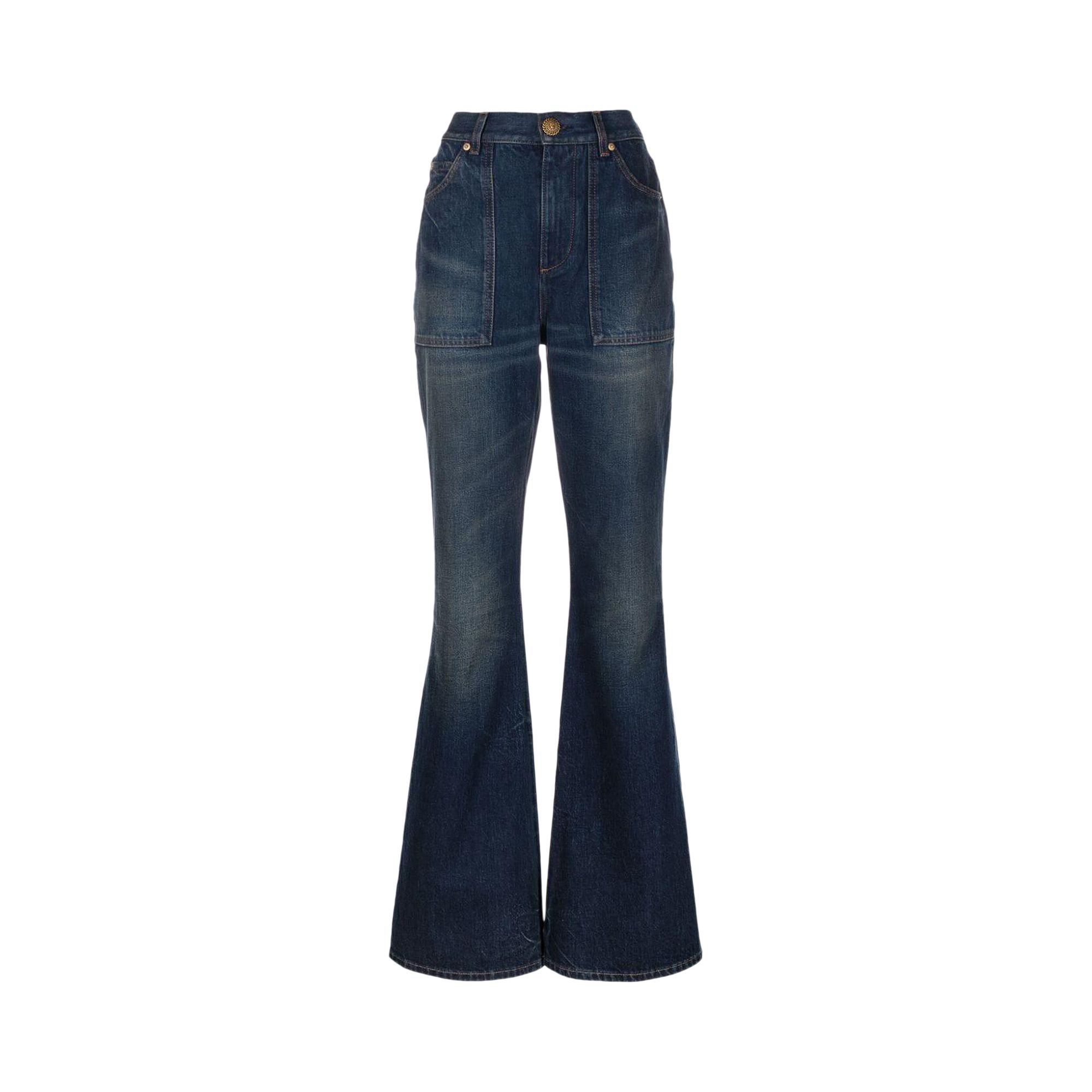 Pre-owned Balmain Vintage Flared Denim Jeans 'blue' | Women's Size 36