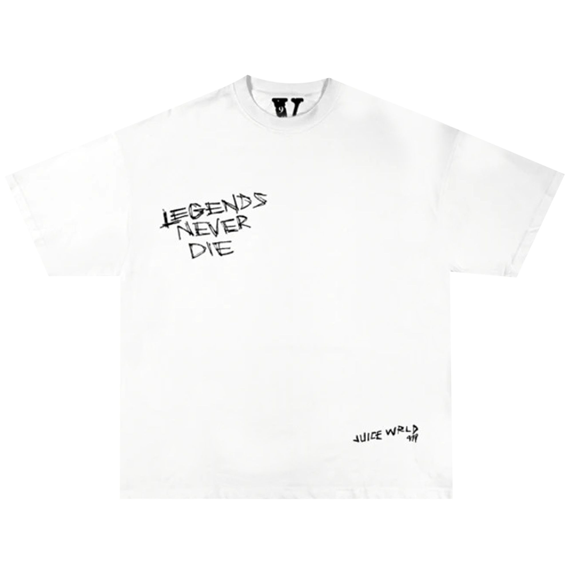 Vlone x Juice WRLD Legends Never Die T-Shirt 'White' | Men's Size L