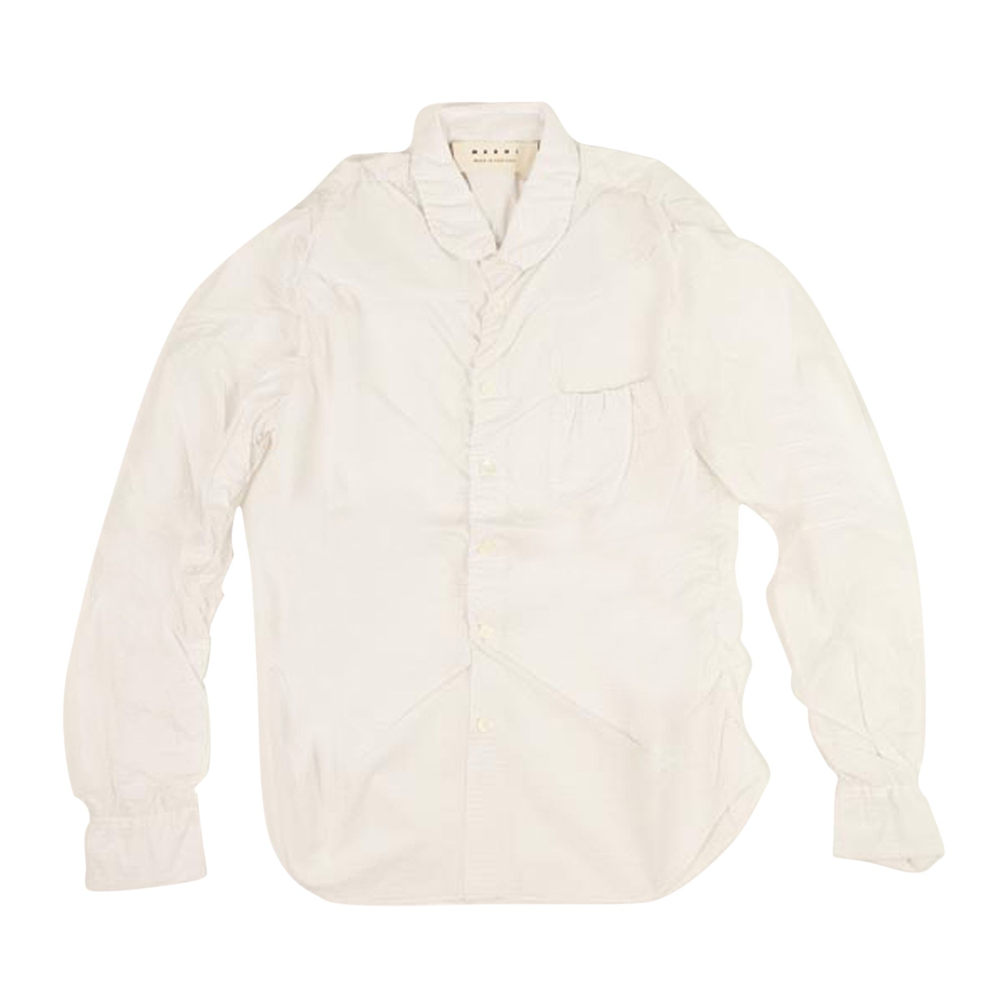 Pre-owned Marni Faded Stripe Poplin Button Down Shirt 'white' | Women's Size 42
