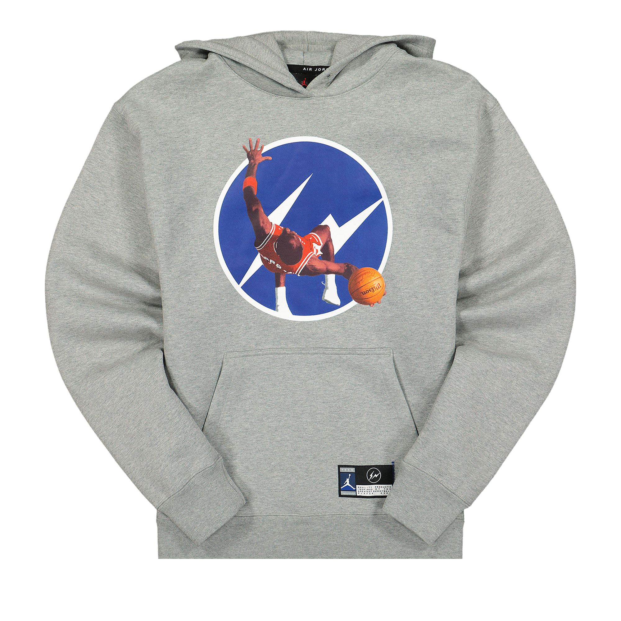 Air Jordan x Fragment Image Pullover Hoodie 'Dark Grey Heather' | Men's Size M