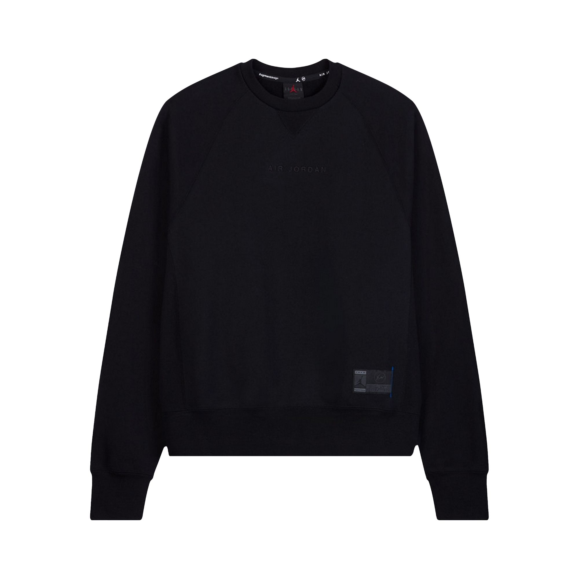Air Jordan x Fragment Crewneck Sweatshirt 'Black/Reflective Silver' | Men's Size S