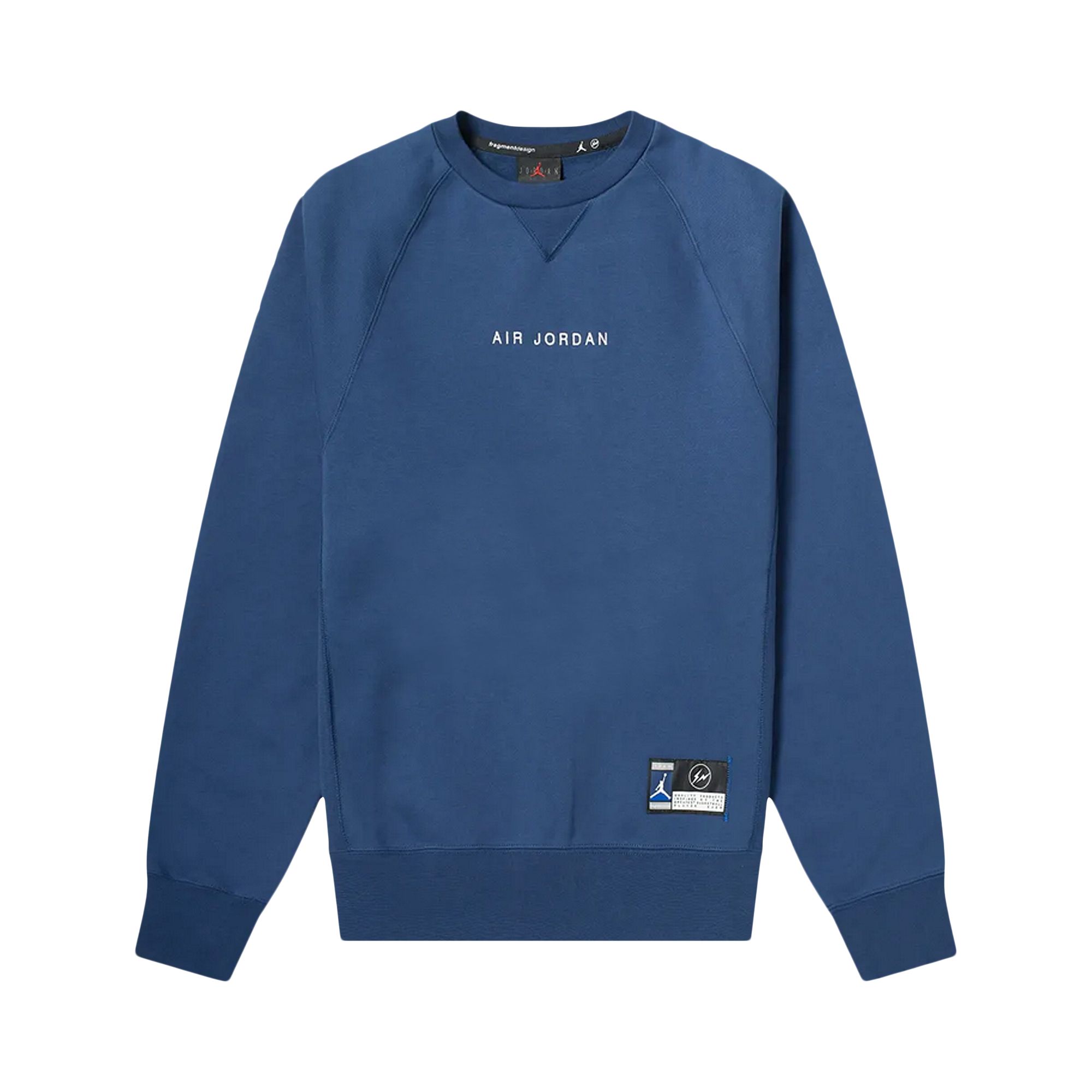 Air Jordan x Fragment Crewneck 'Navy/Sport Royal/White' | Blue | Men's Size M