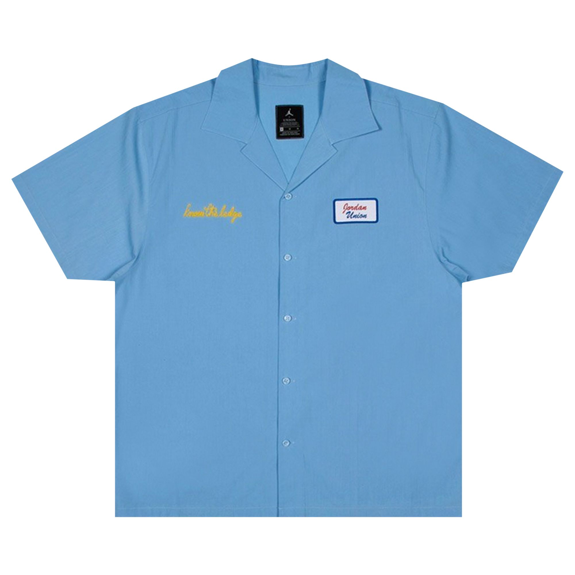 Pre-owned Air Jordan X Union La Mechanic Shirt 'psychic Blue' | Men's Size M
