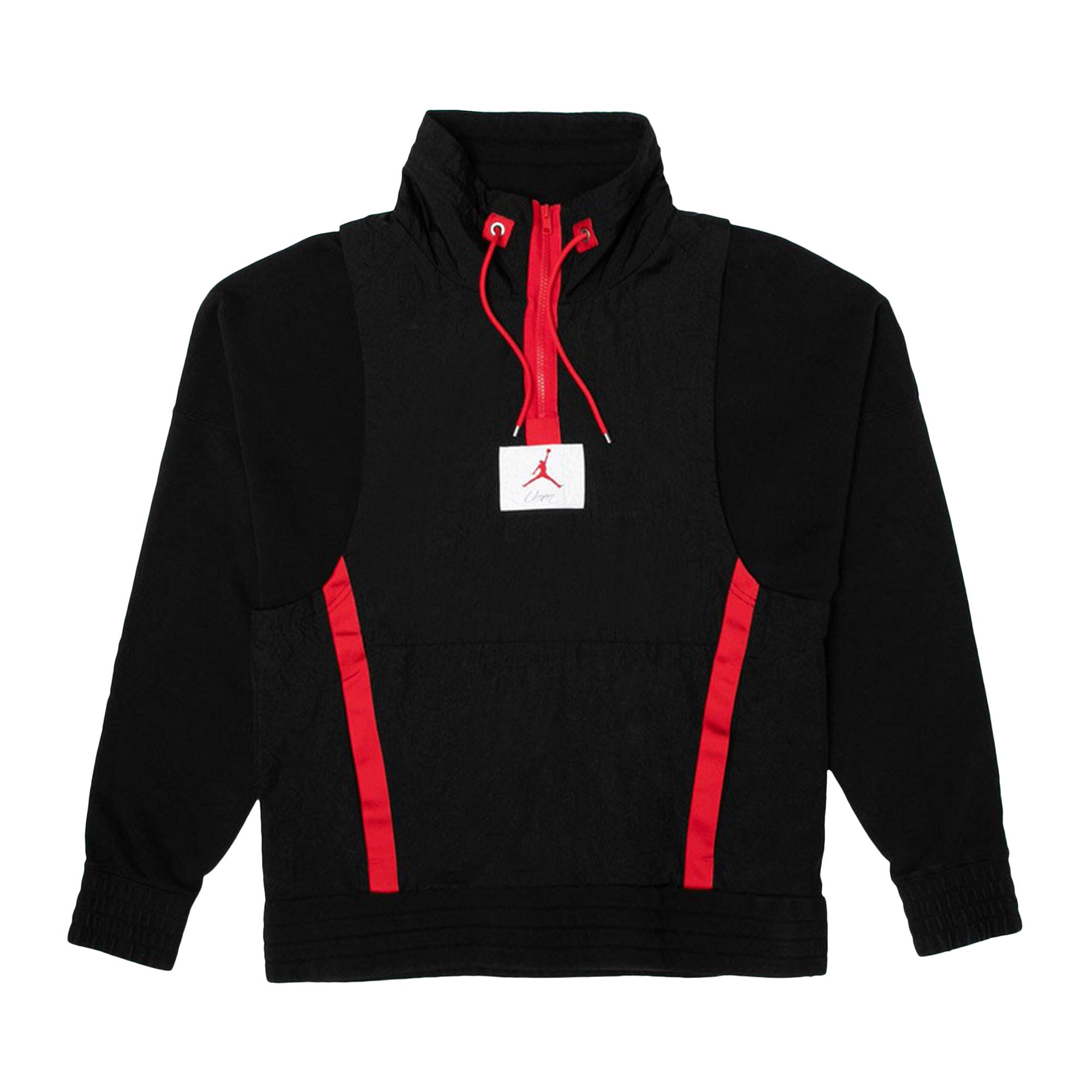 Pre-owned Air Jordan X Union Nrg Vault Aj Flight Half Zip Jacket 'black' | Men's Size L