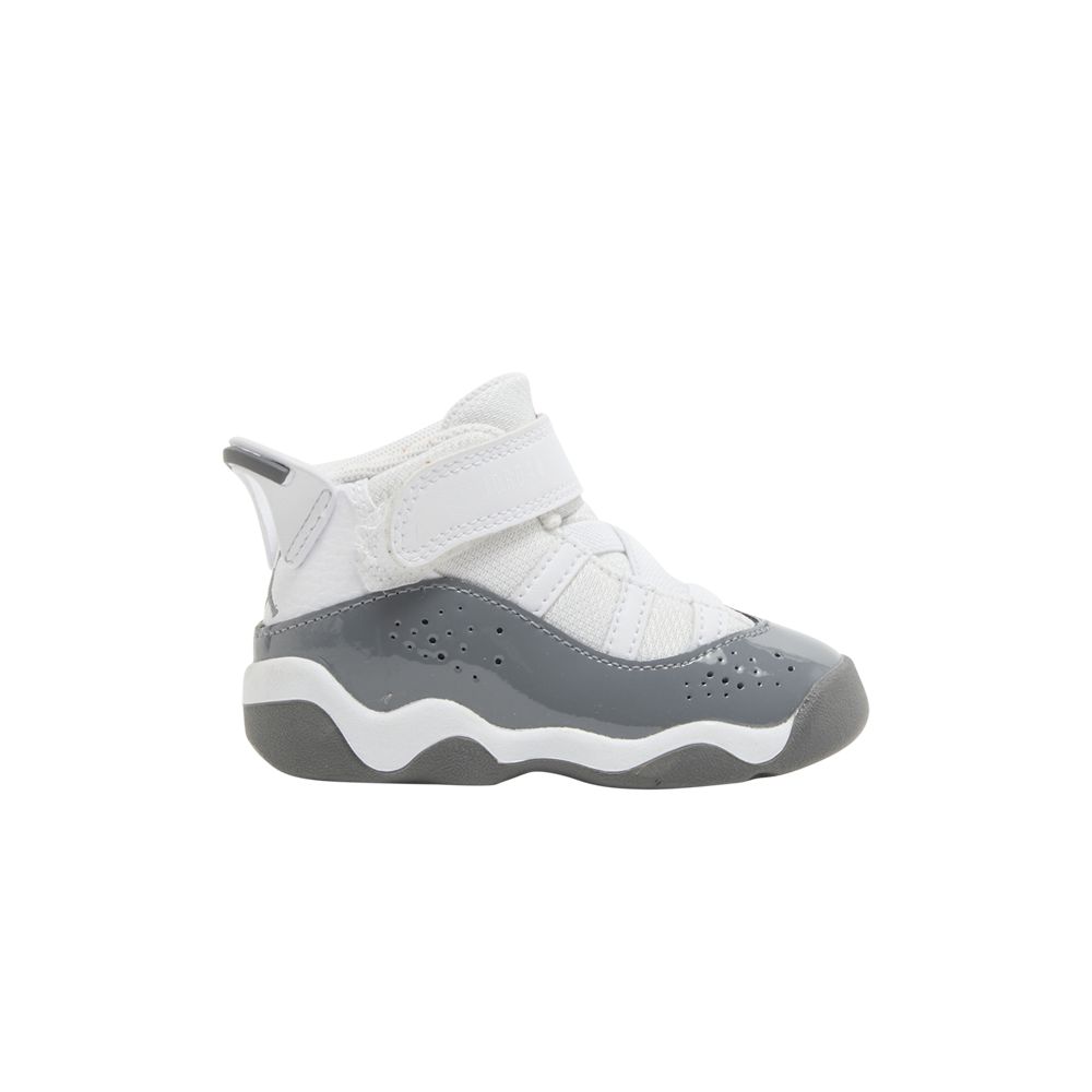 Pre-owned Air Jordan Jordan 6 Rings Td 'white Cool Grey' | Infant Size 4 In Gray