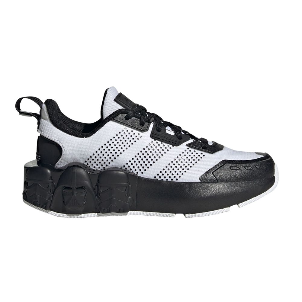 Pre-owned Adidas Originals Adidas Star Wars X Tech Runner K 'darth Vader And Storm Troopers - White Black' | Kid's Size 7
