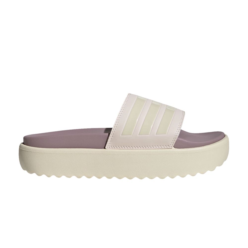 Pre-owned Adidas Originals Wmns Adilette Platform Slide 'putty Mauve' In Cream