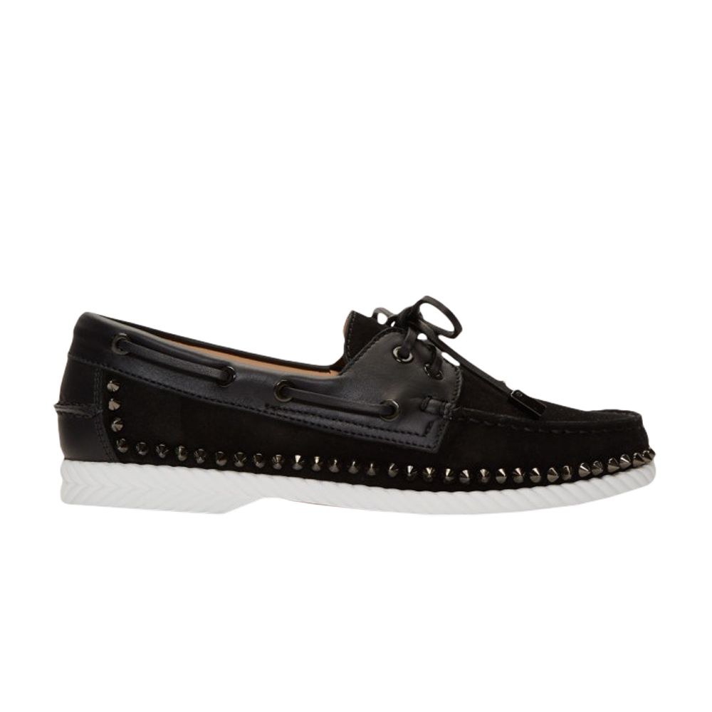 Pre-owned Christian Louboutin Steckel Flat Crosta Wax 'black Gun' | Men's Size 41
