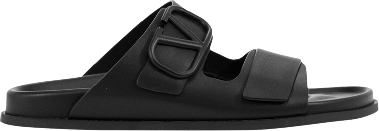 Valentino Double Strap Sandal 'Black VLogo Signature'