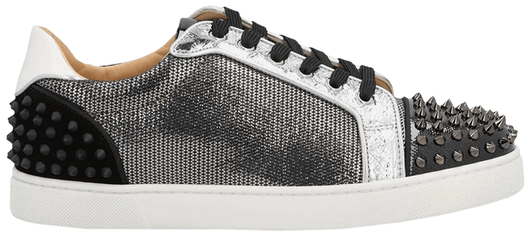 Christian Louboutin Seavaste 2 Orlato Flat Silver Black