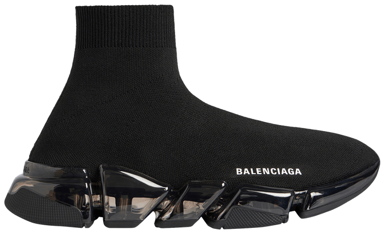 Size 10.0 Balenciaga Speed 2.0 Sneaker Clear Sole Black