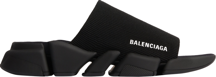 Balenciaga Speed 20 Slide Sandal Black