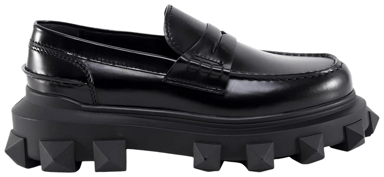 Valentino Trackstud Loafer Black