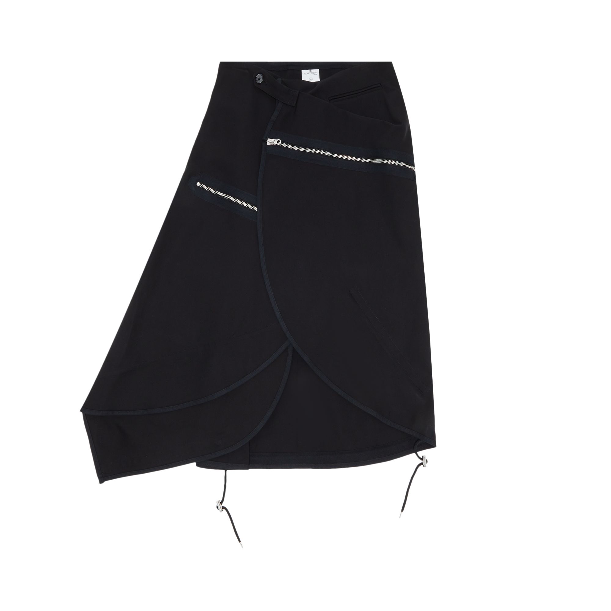 Pre-owned Courrèges Modular Long Skirt 'black' | Women's Size 40