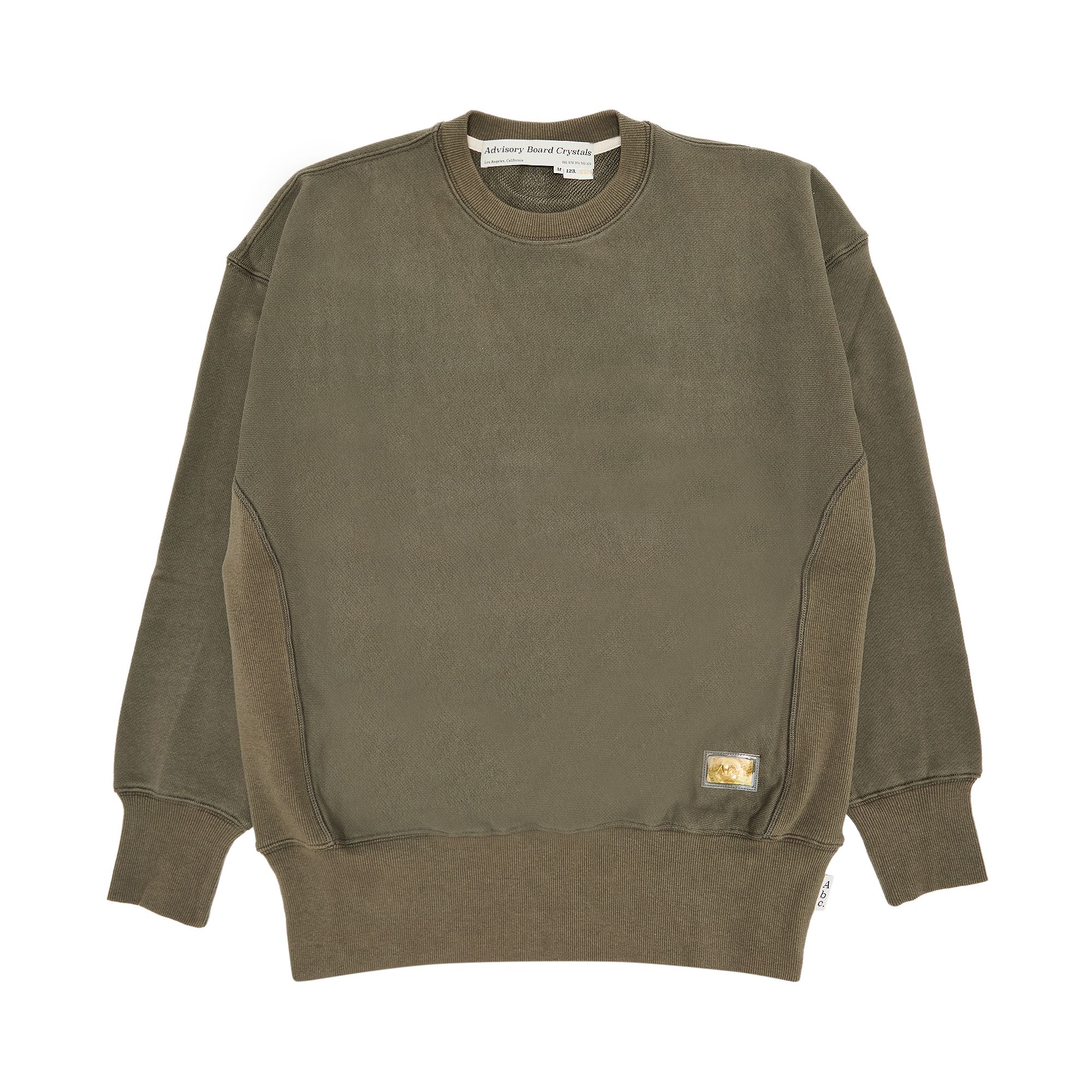 Advisory Board Crystals Hologram French Terry Crewneck 'Army Green' | Men's Size XL