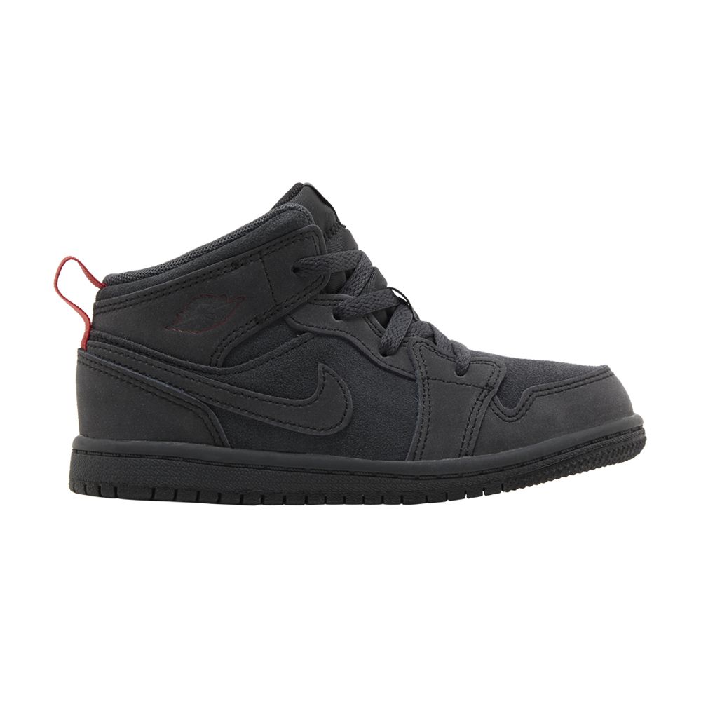 Pre-owned Air Jordan 1 Mid Se Craft Td 'dark Smoke Red' | Grey | Infant Size 6