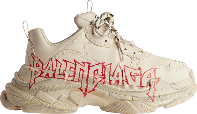 Balenciaga Triple S Sneaker DIY Metal   White Red Black