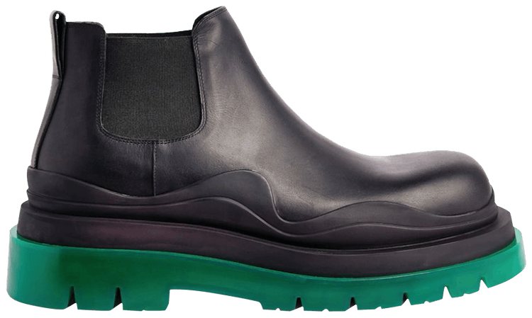 Bottega Veneta Wmns Tire Cropped Boot Black Grass