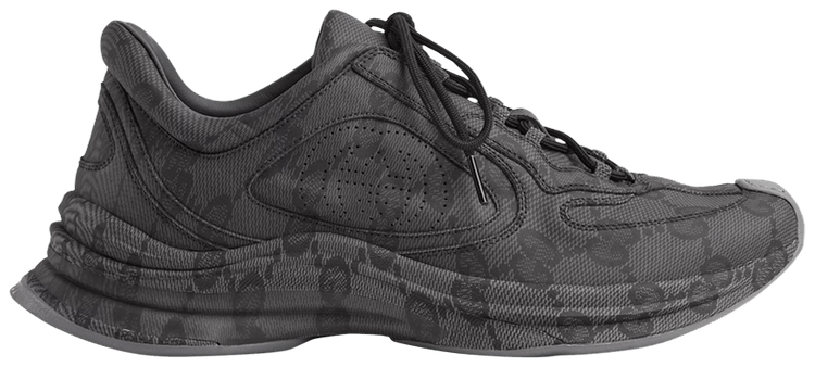 Gucci Run Sneaker GG Water Transfer Print   Black