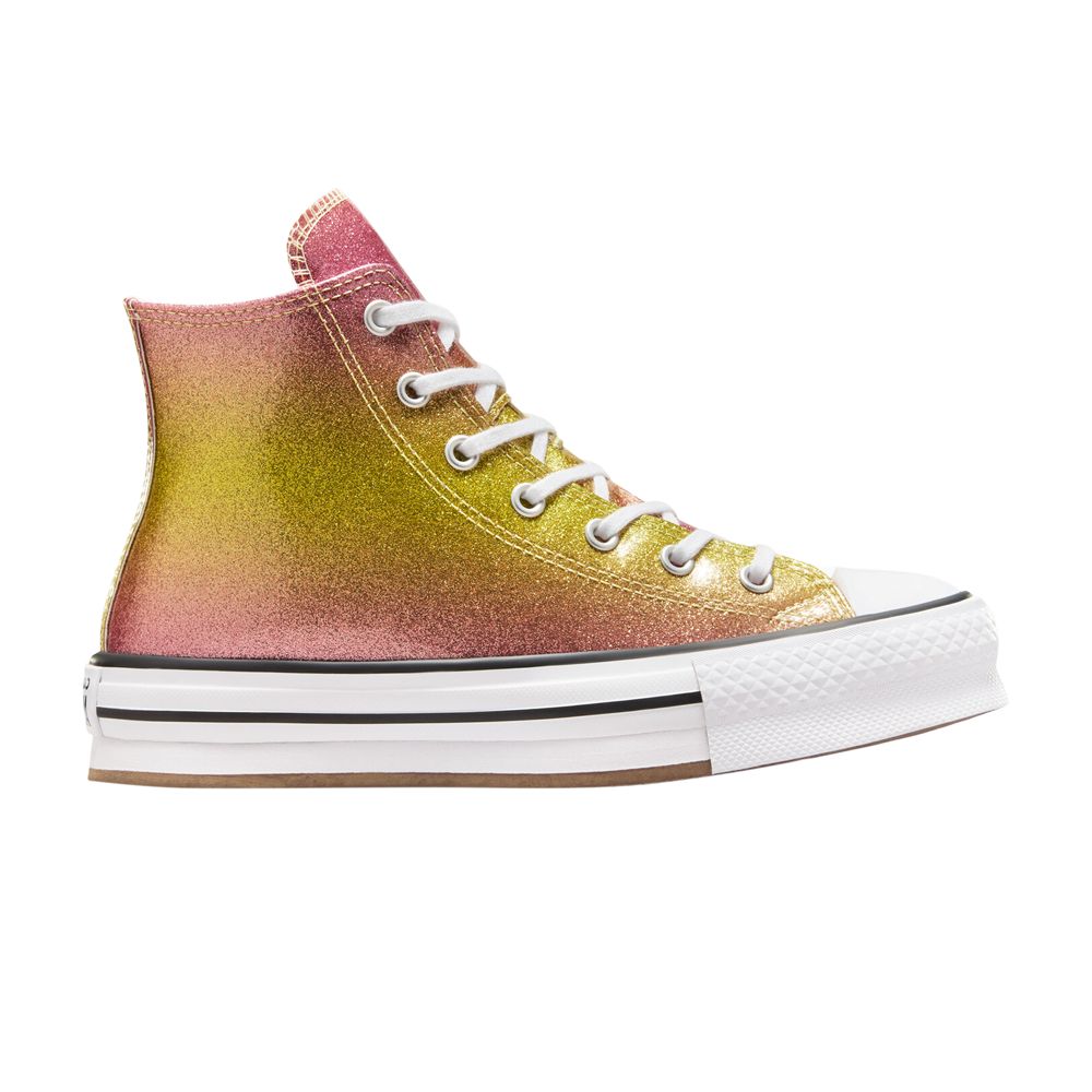 Pre-owned Converse Chuck Taylor All Star Eva Lift Platform High Gs 'citrus Glitz' | Pink | Kid's Size 7