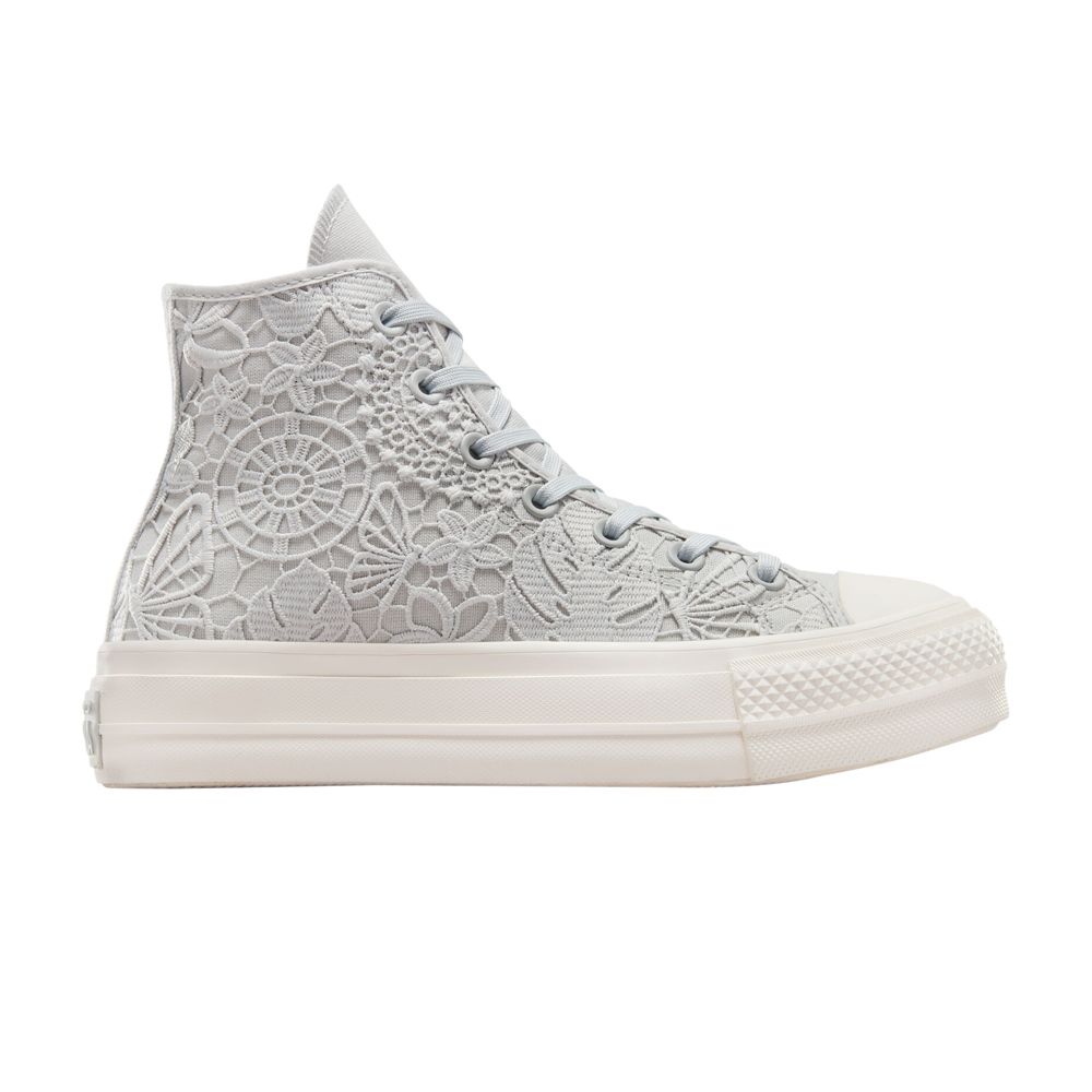 Pre-owned Converse Wmns Chuck Taylor All Star Lift Platform High 'crochet' In Grey