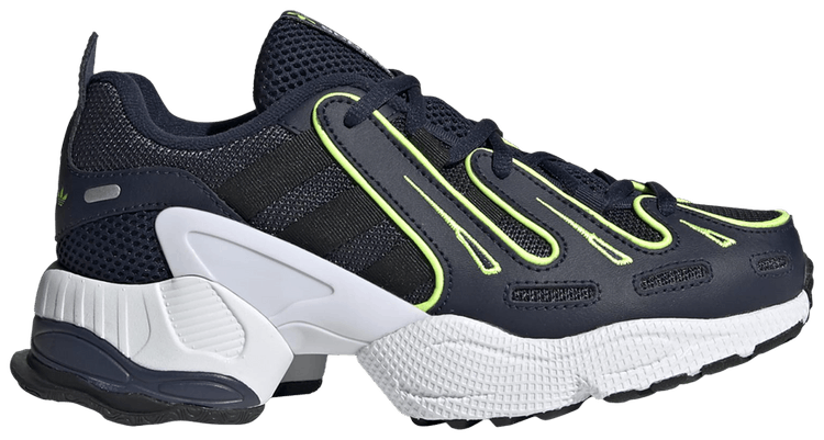Originals eqt gazelle trainers in navy and yellow outlet