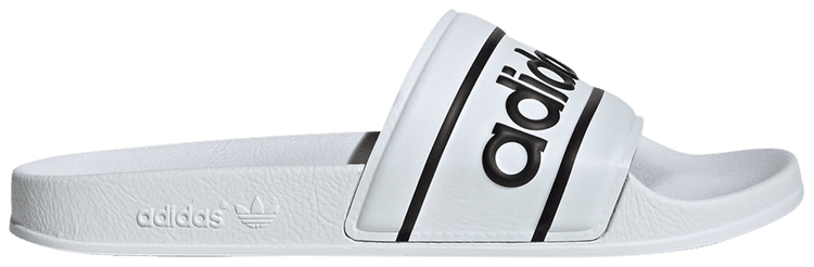 Adidas Adilette Slide White Black Trefoil