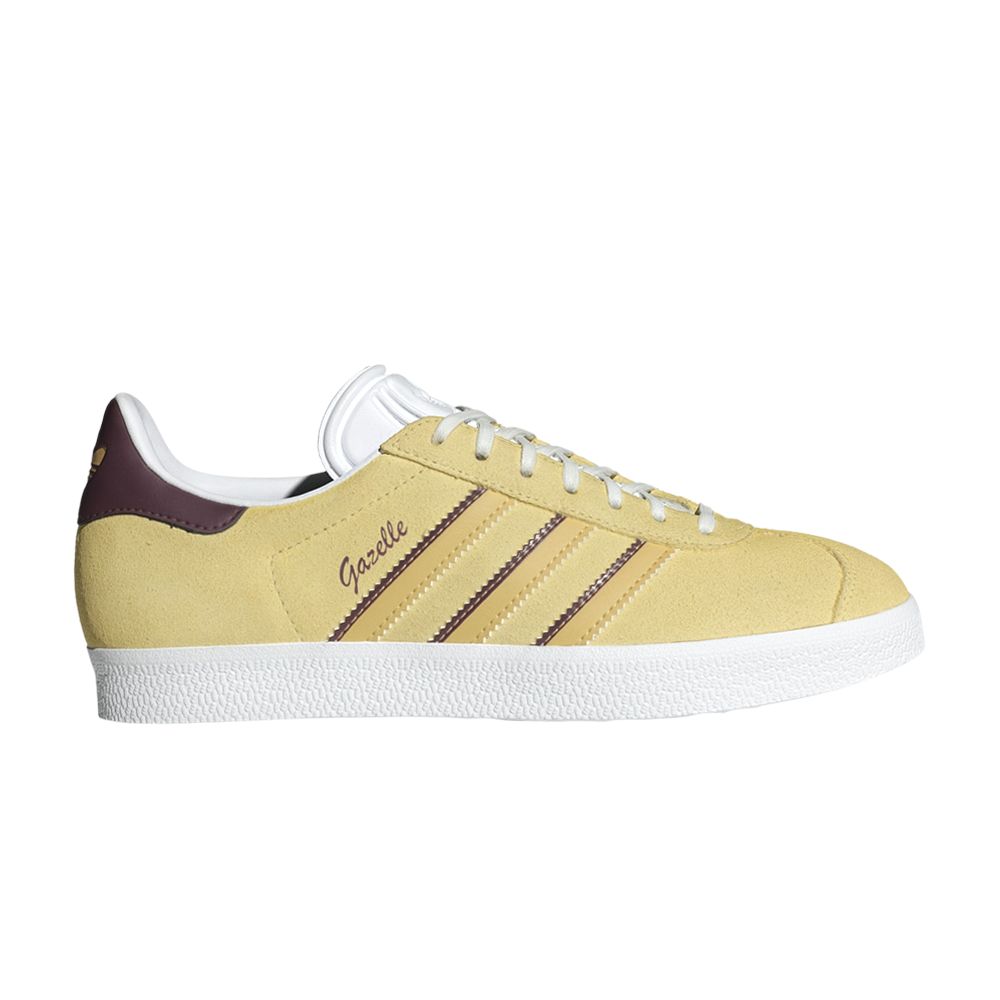 Pre-owned Adidas Originals Wmns Gazelle 'almost Yellow Maroon'