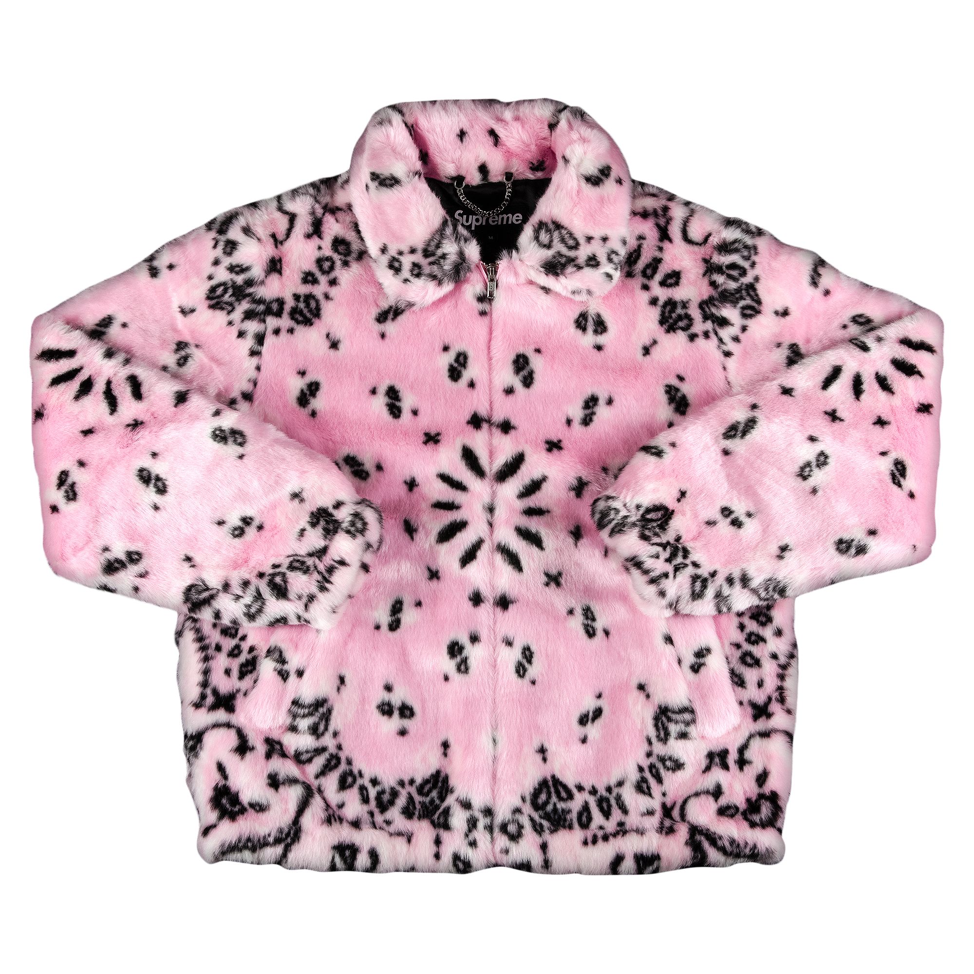 Supreme Bandana Faux Fur Bomber Jacket 'Pink' | Men's Size M