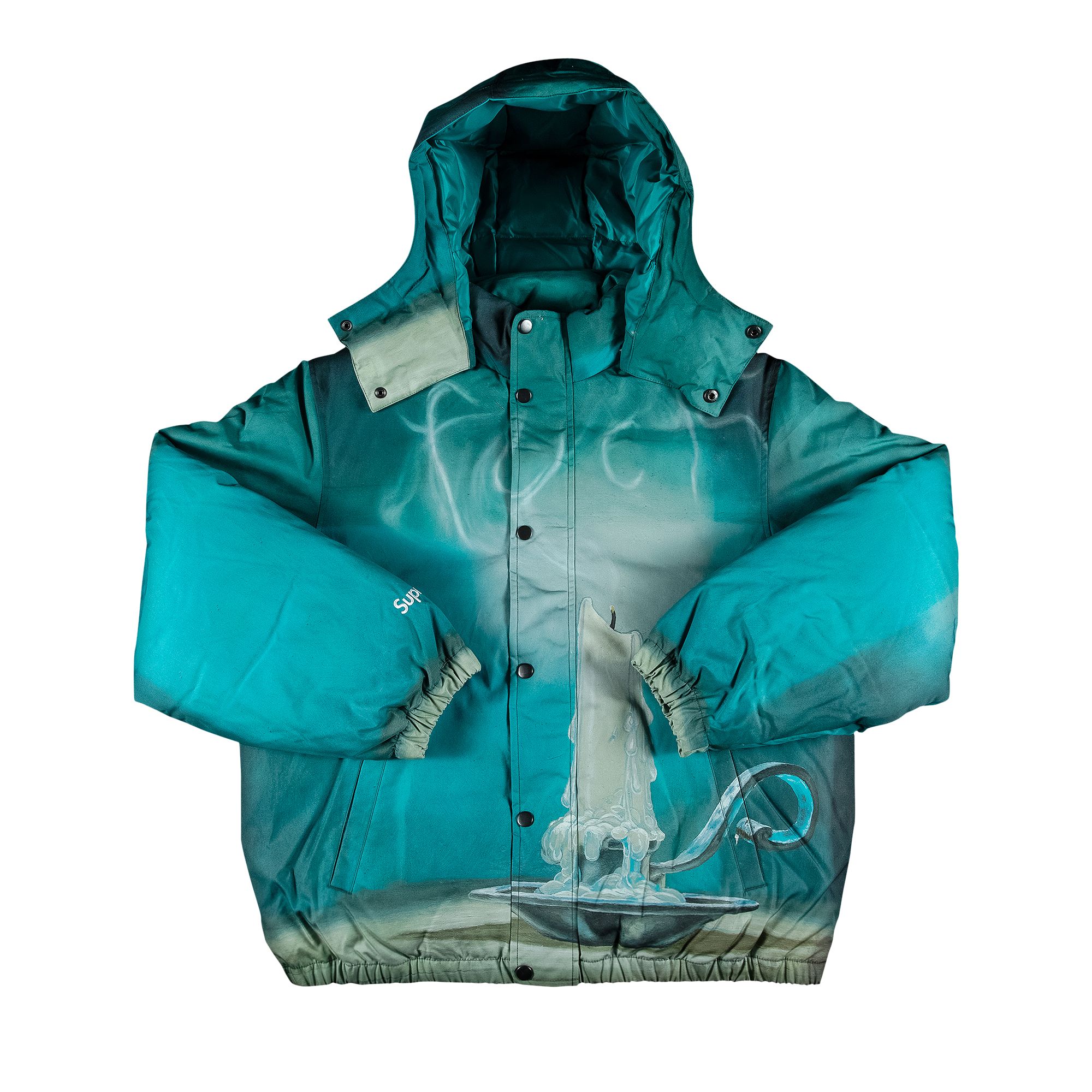 Supreme Fuck Down Jacket 'Fuck' | Teal | Men's Size S