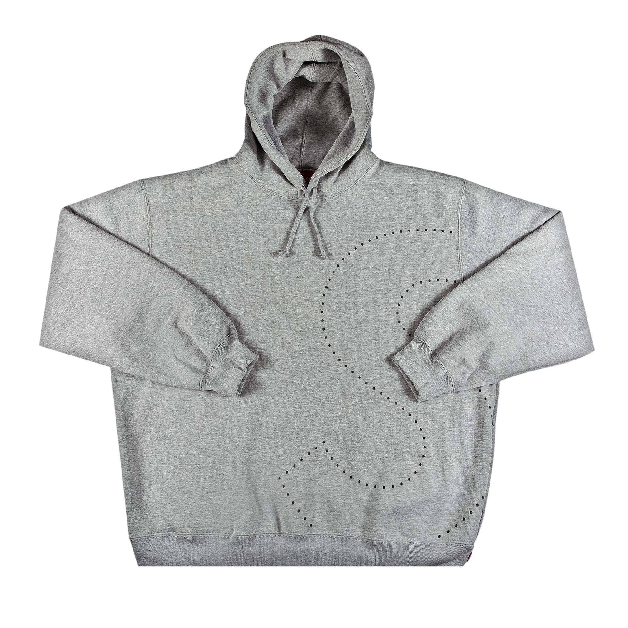 Supreme Laser Cut S Logo Hooded Sweatshirt 'Heather Grey' | Men's Size S