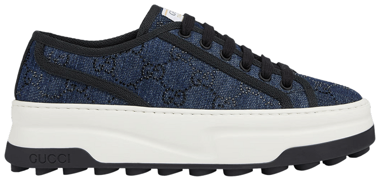 Gucci Wmns Tennis 1977 Low Denim Crystals