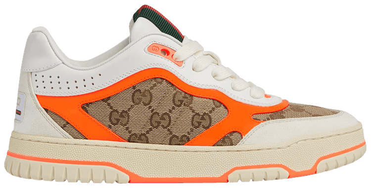 Gucci Wmns Re Web Sneaker GG Canvas   Beige Orange