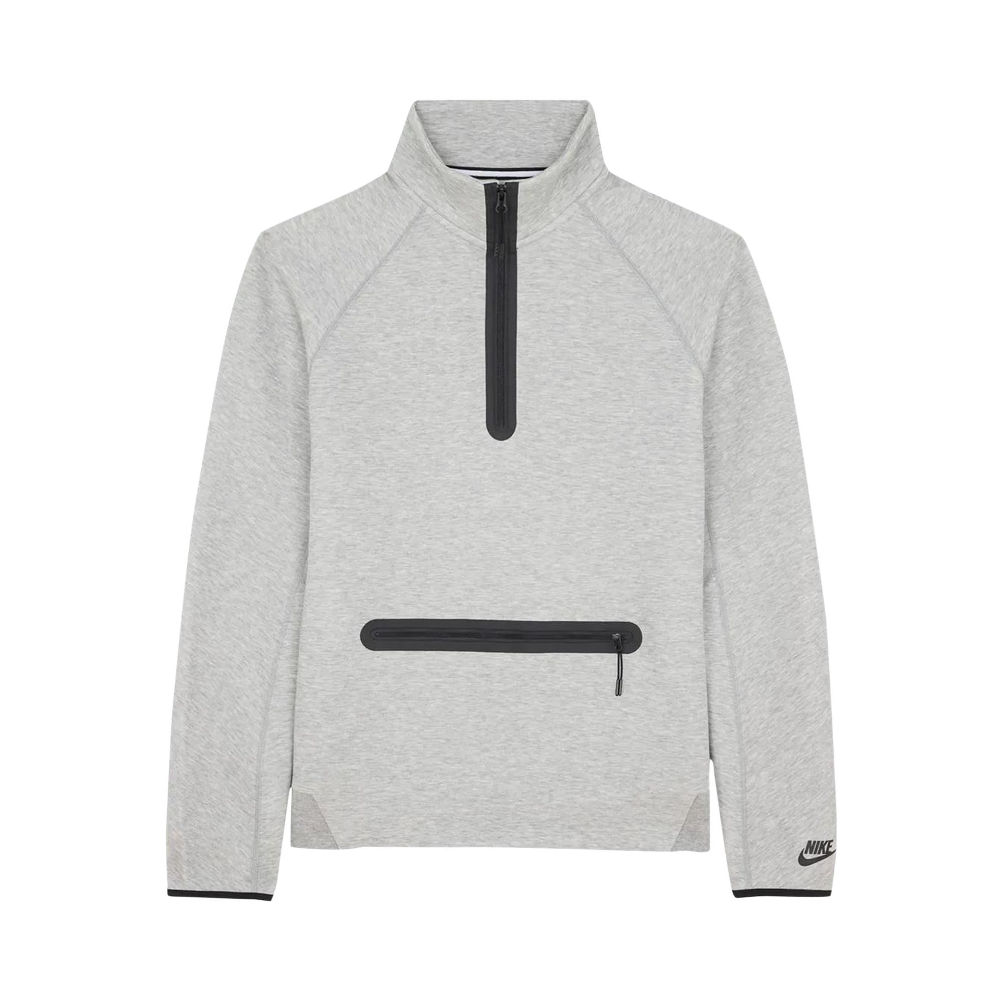 Pre-owned Nike Sportswear Tech Fleece 1/2 Zip Sweatshirt 'dark Grey Heather/black'
