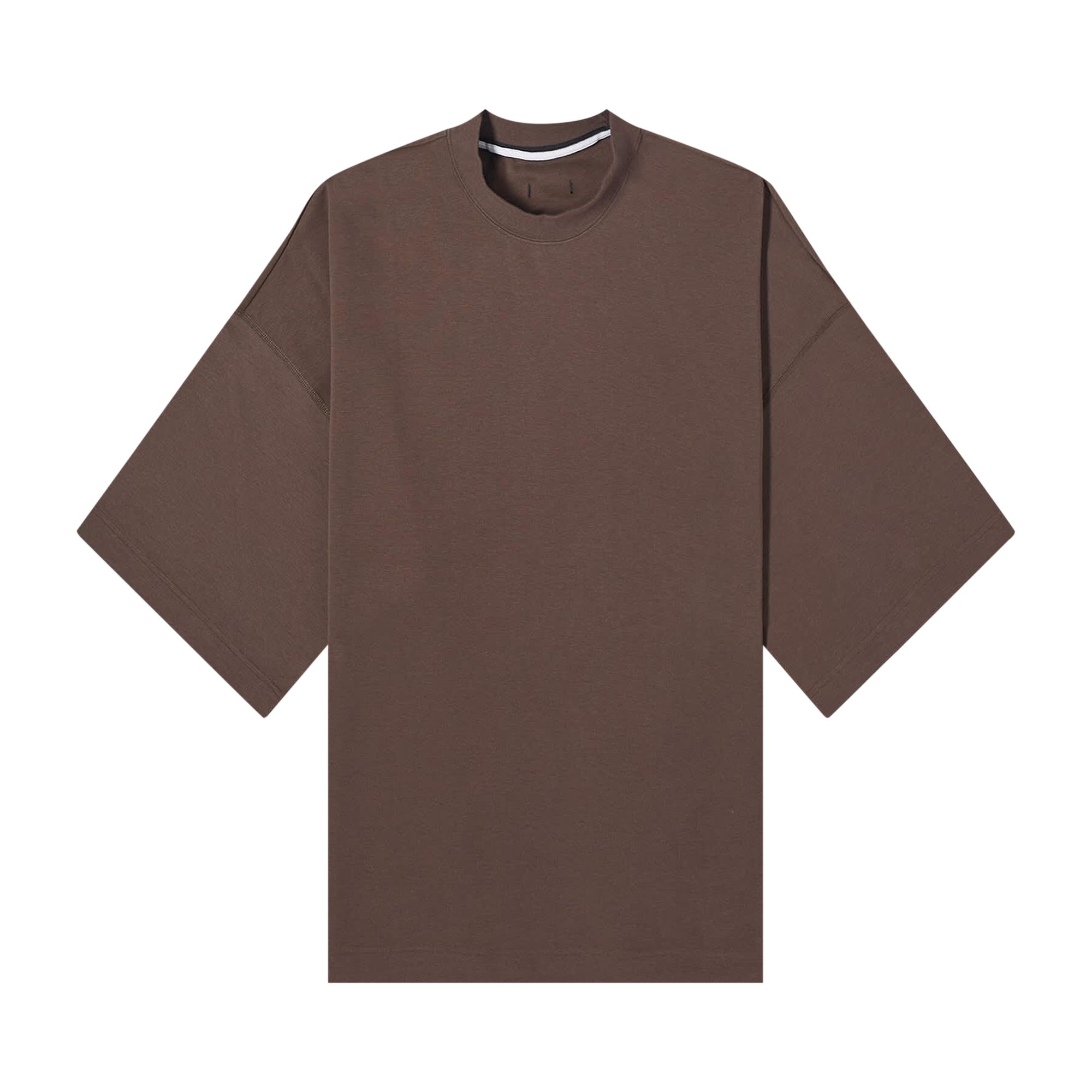Pre-owned Nike Sportswear Tech Fleece Reimagined Oversized Short-sleeve Sweatshirt 'baroque Brown' | Men's Siz