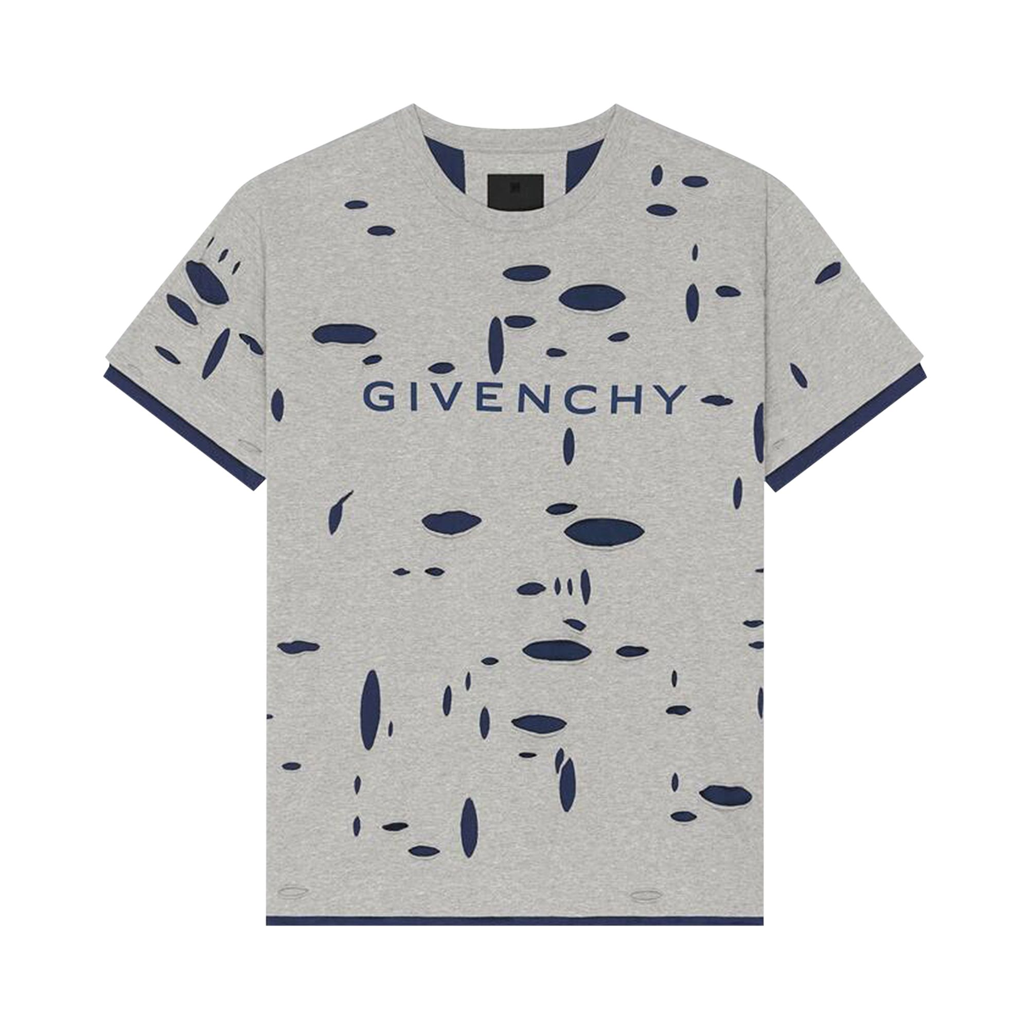 Pre-owned Givenchy Oversized Fit T-shirt 'grey/blue' | Men's Size Xxl