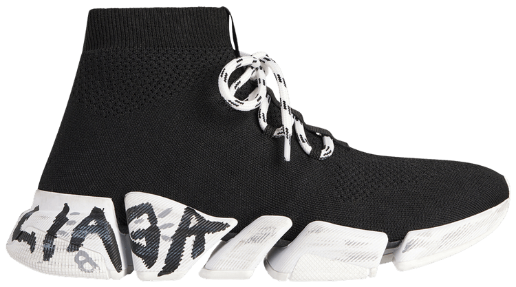 Buy Balenciaga Speed 2.0 Lace-Up Sneaker 'Graffiti - Black
