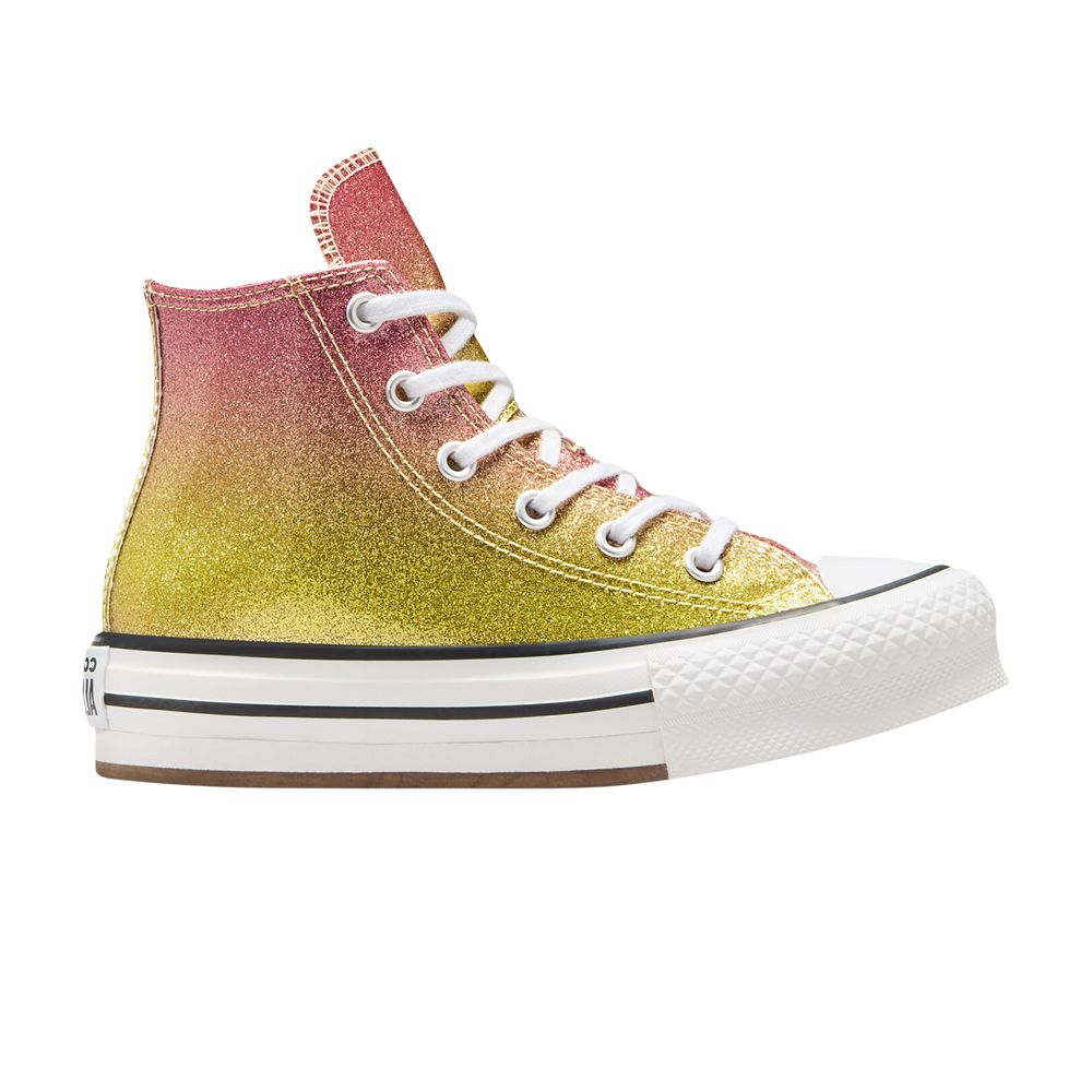 Pre-owned Converse Chuck Taylor All Star Eva Lift Platform High Ps 'citrus Glitz' | Pink | Kid's Size 13