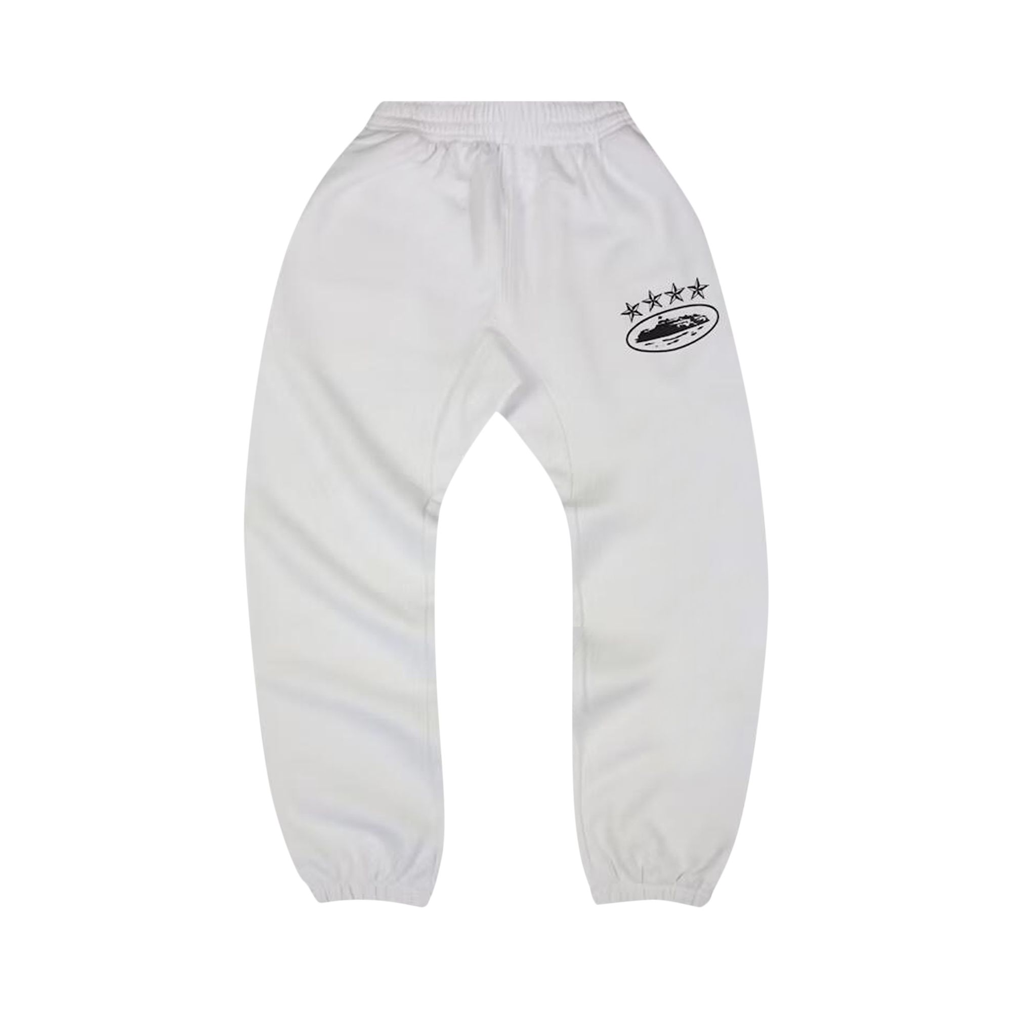 Pre-owned Corteiz 4starz Alcatraz Sweatpants 'white' | Men's Size L