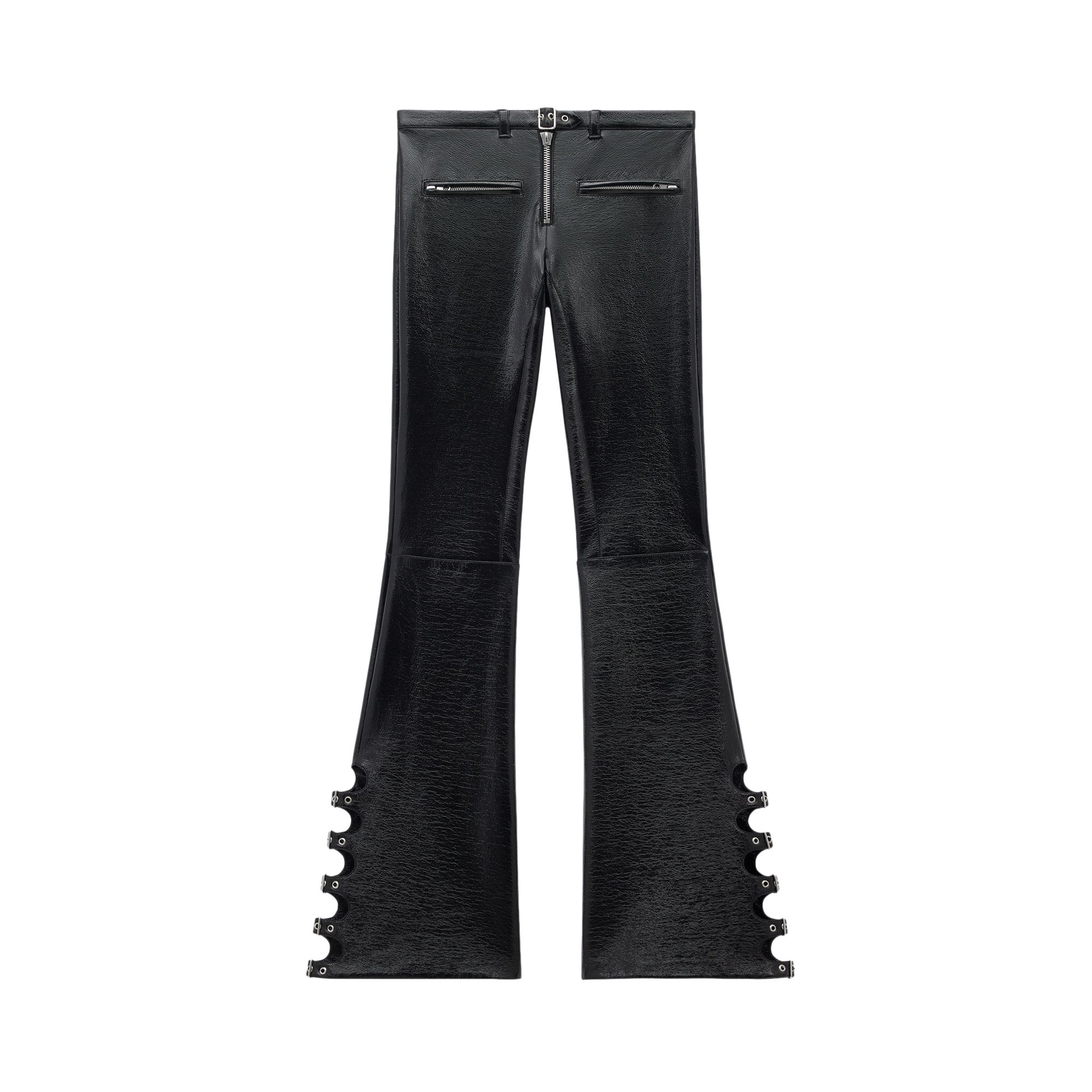 Pre-owned Courrèges Multi-buckle Bootcut Pants 'black' | Women's Size 40