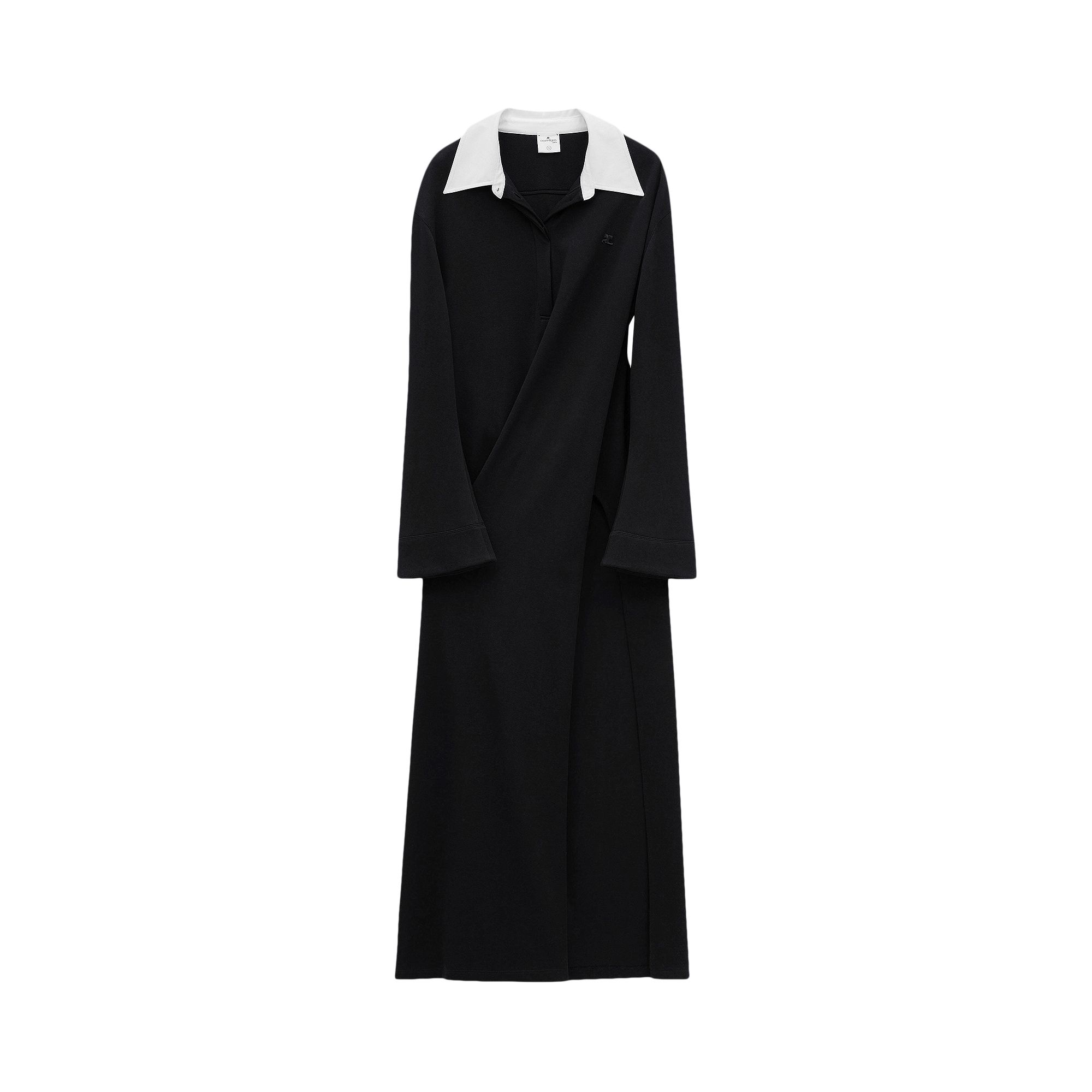 Pre-owned Courrèges Twist Polo Long Dress 'black' | Women's Size S