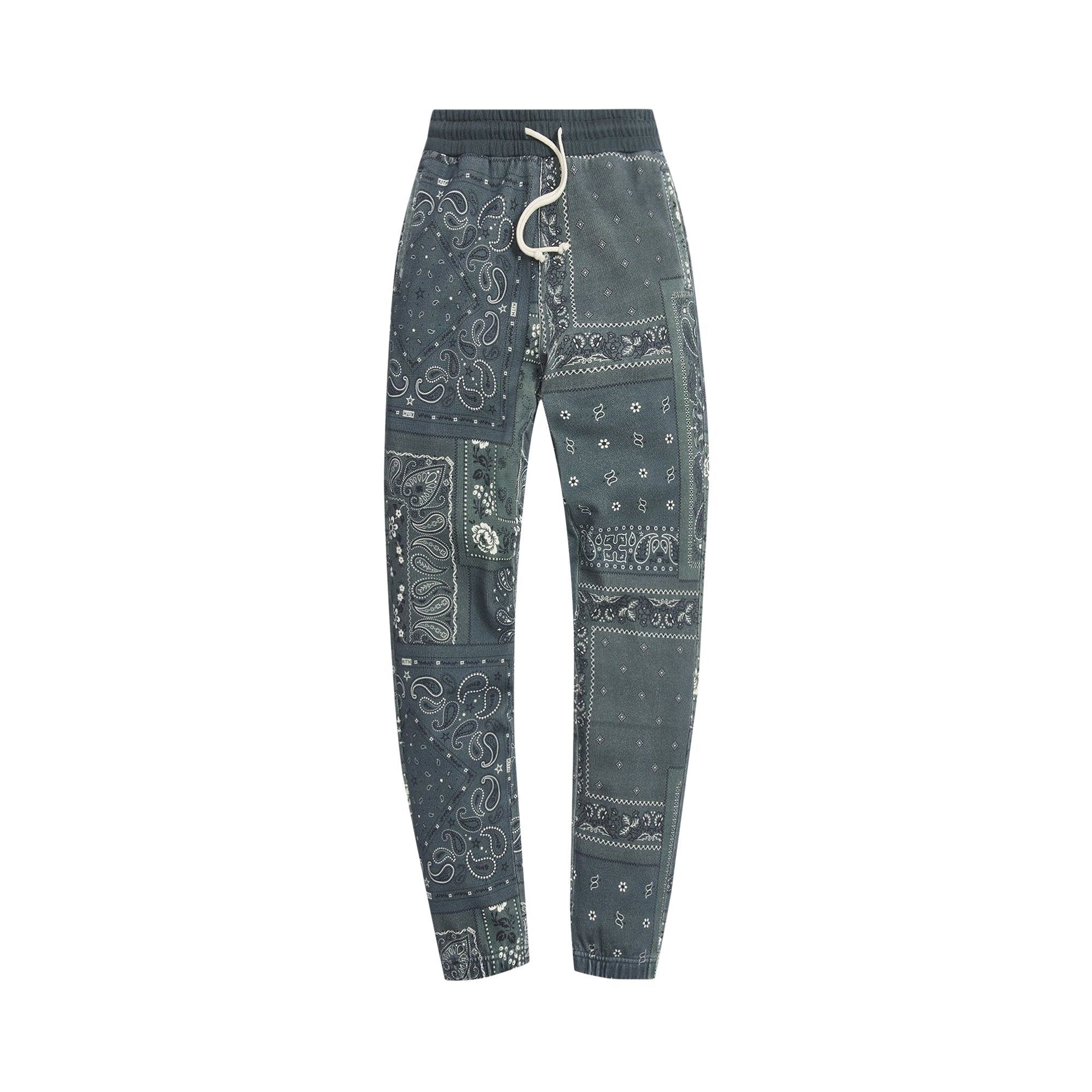 Pre-owned Kith Deconstructed Bandana Williams I Sweatpant 'stadium' | Green | Men's Size Xl