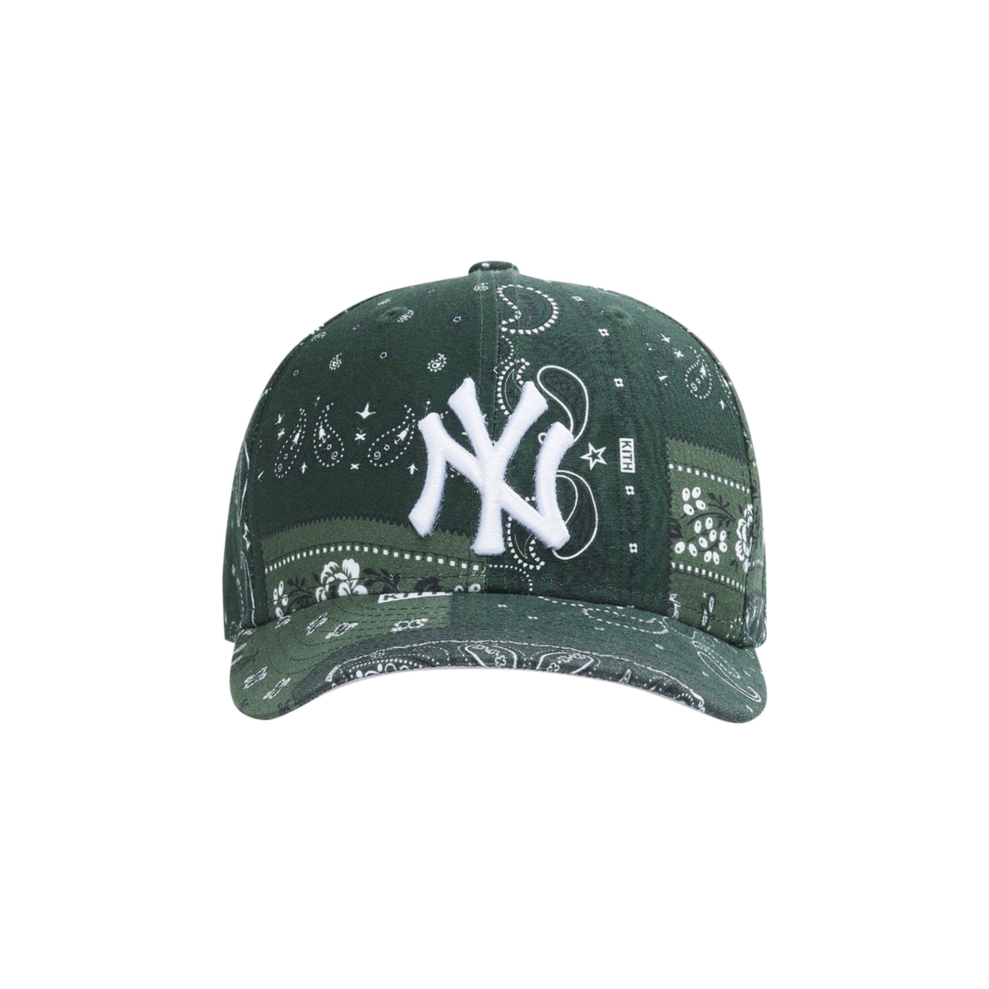 Pre-owned Kith For New Era Yankees Deconstructed Bandana Low Profile 'stadium' | Green | Men's Size 7.125