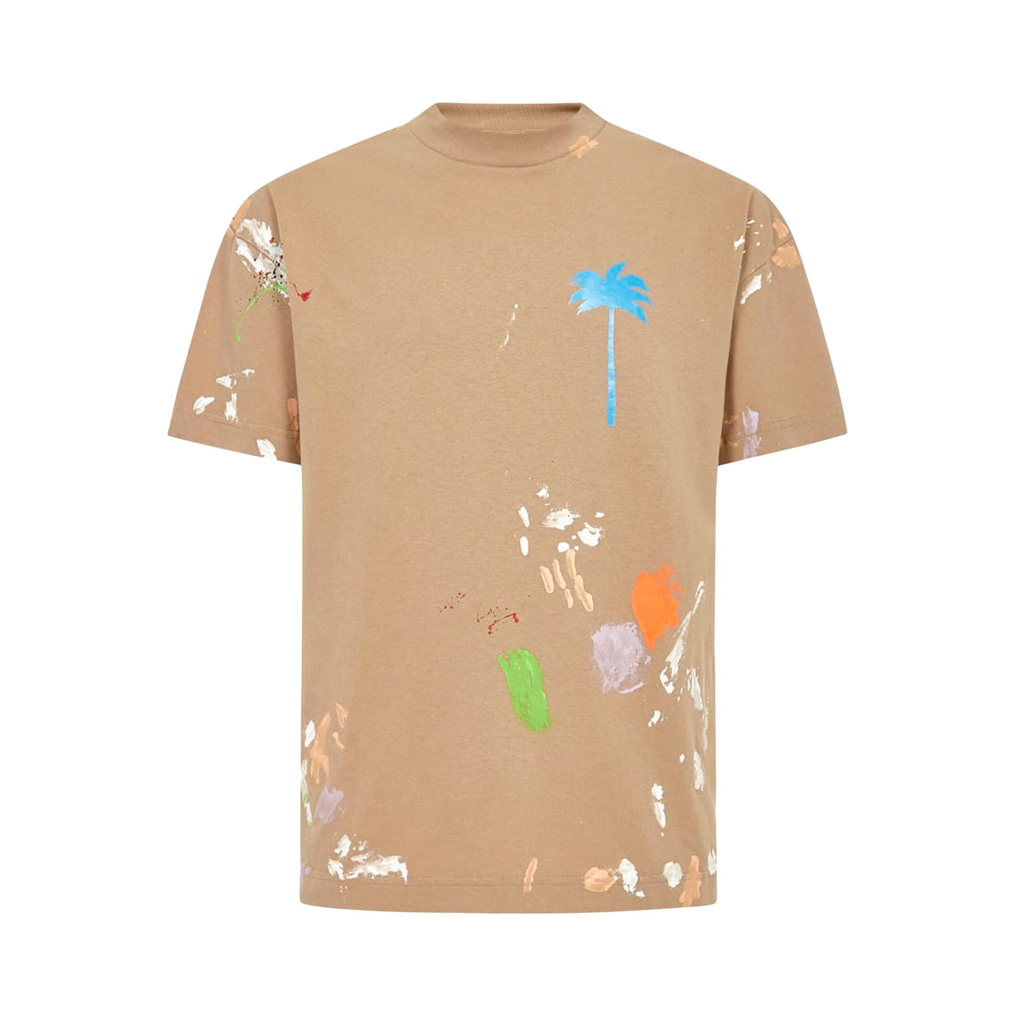 Palm Angels Palm x Palm Painted Classic Tee 'Nougat/Light Blue' | Tan | Men's Size M