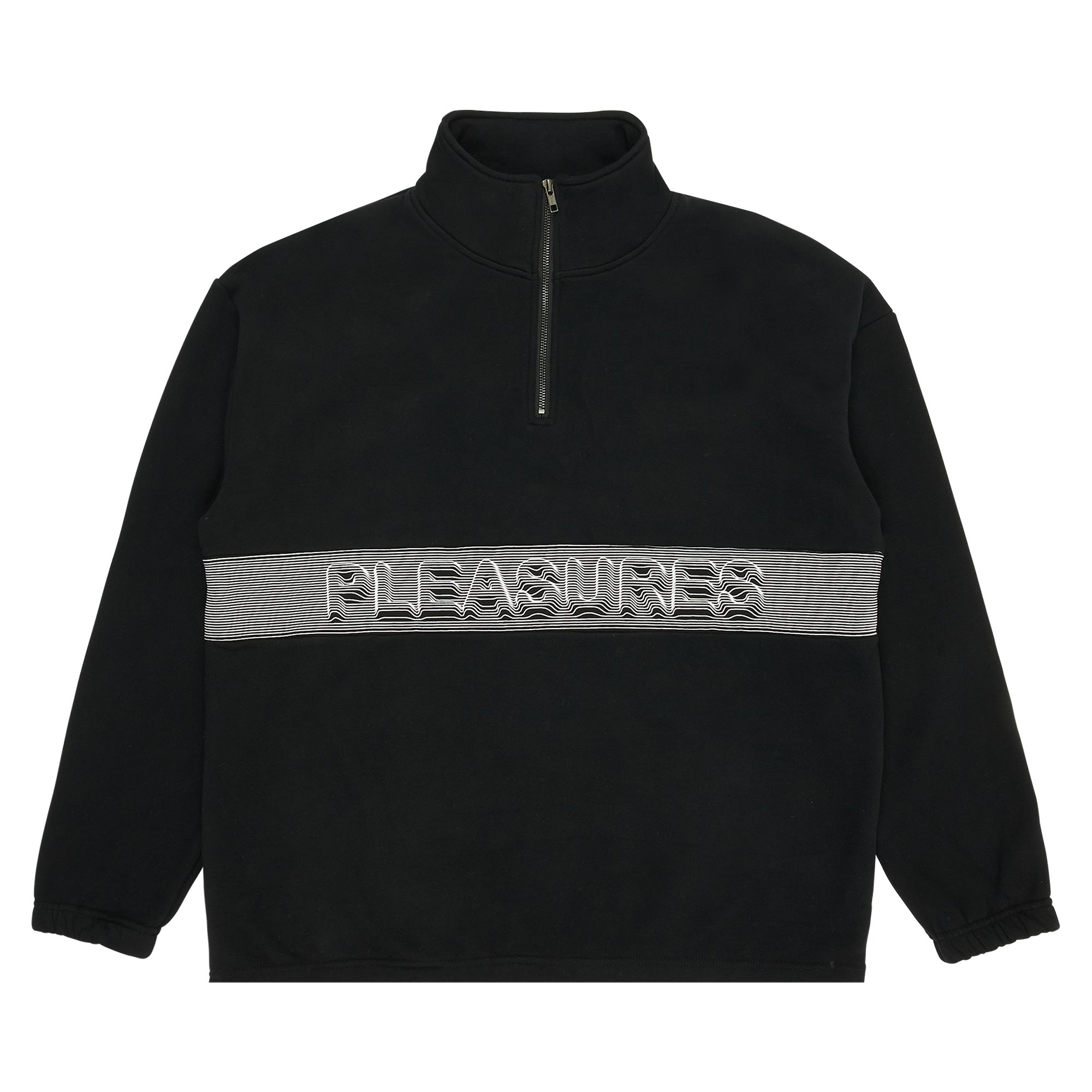 Pre-owned Pleasures Decline Quarter Zip 'black' | Men's Size L